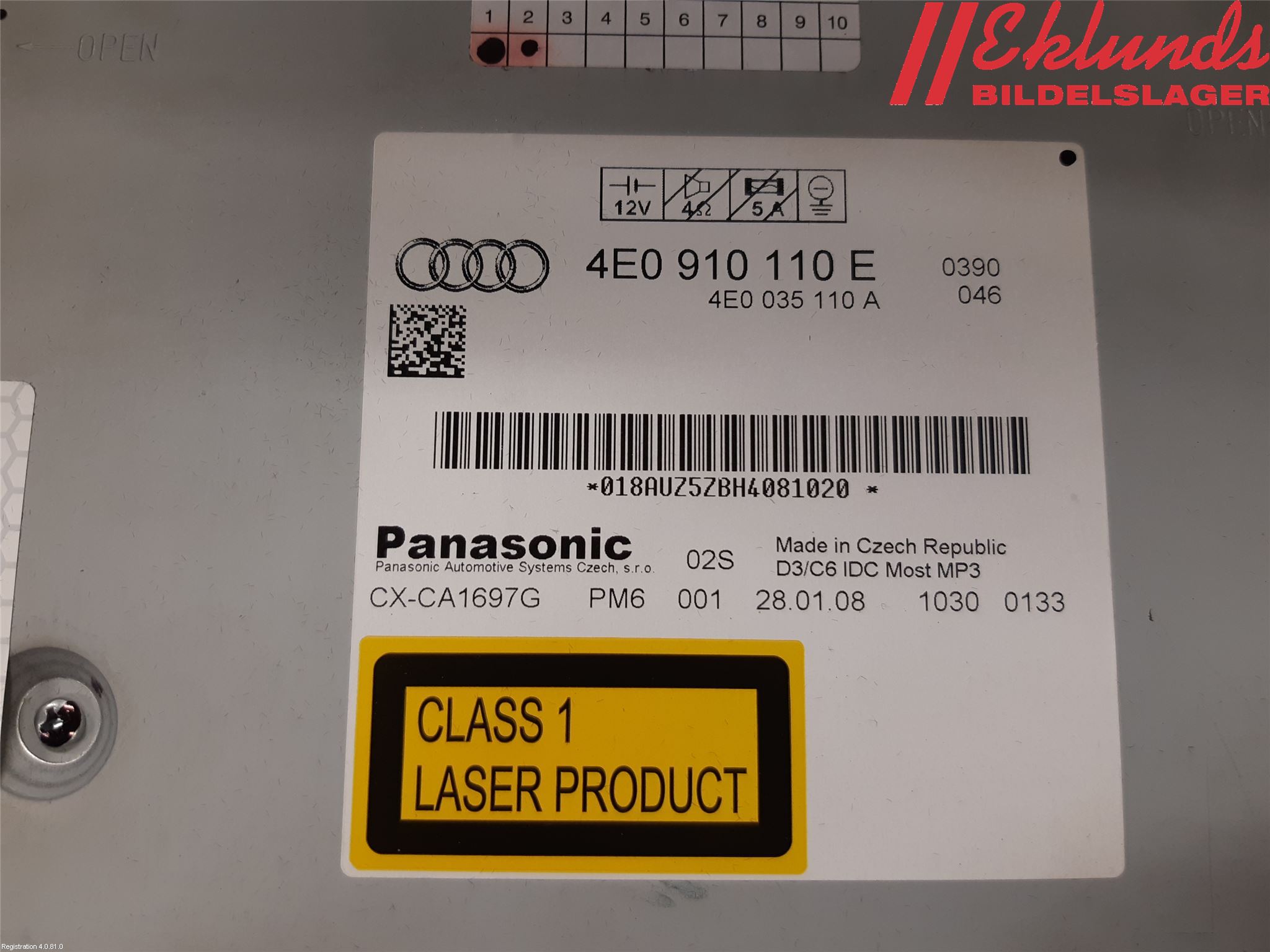 Audi A6/S6     05-11 Cd Växlare