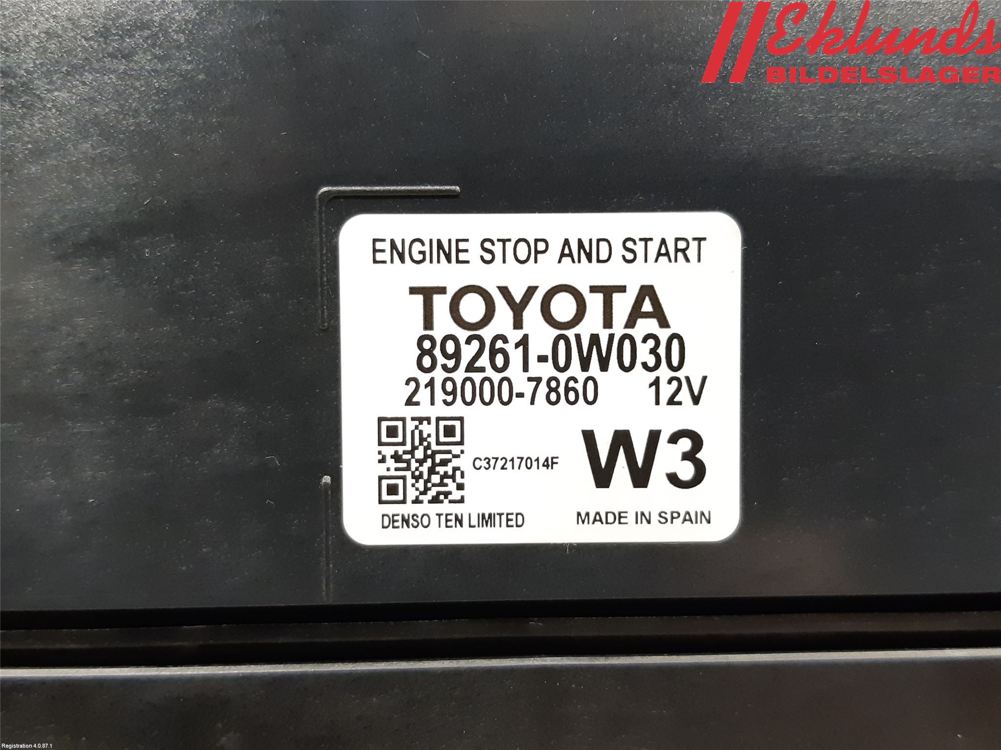 Toyota YARIS XP21 20- Styrenhet Övrigt