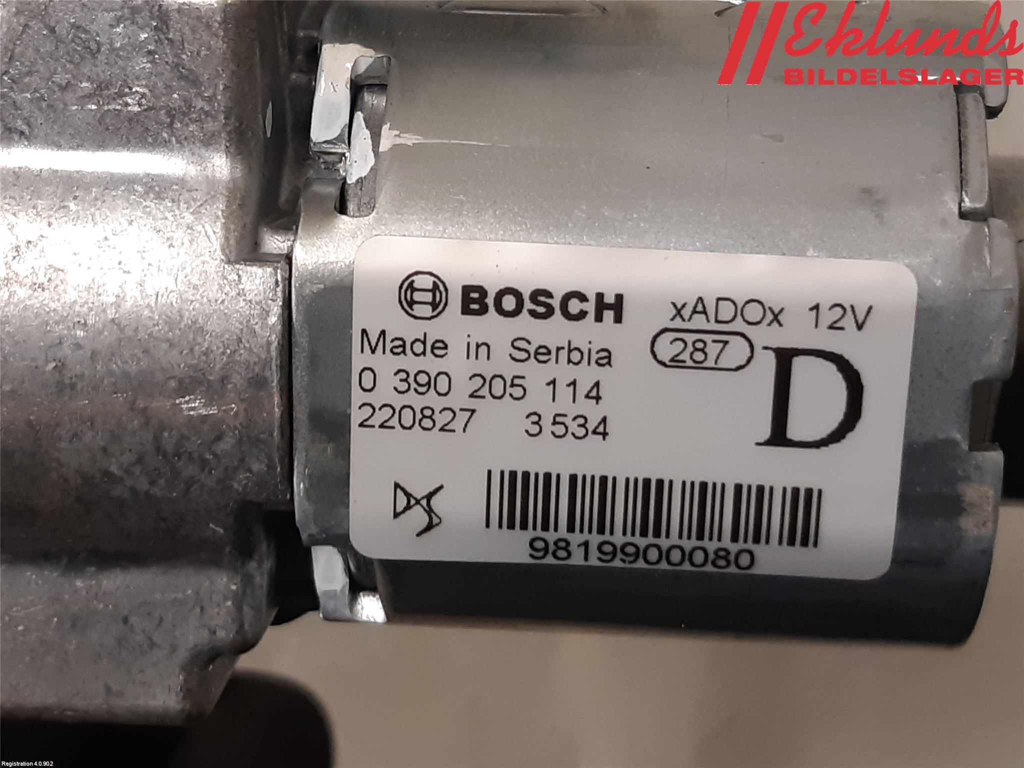 Peugeot 2008/E-2008 20- Torkarmotor Baklucka