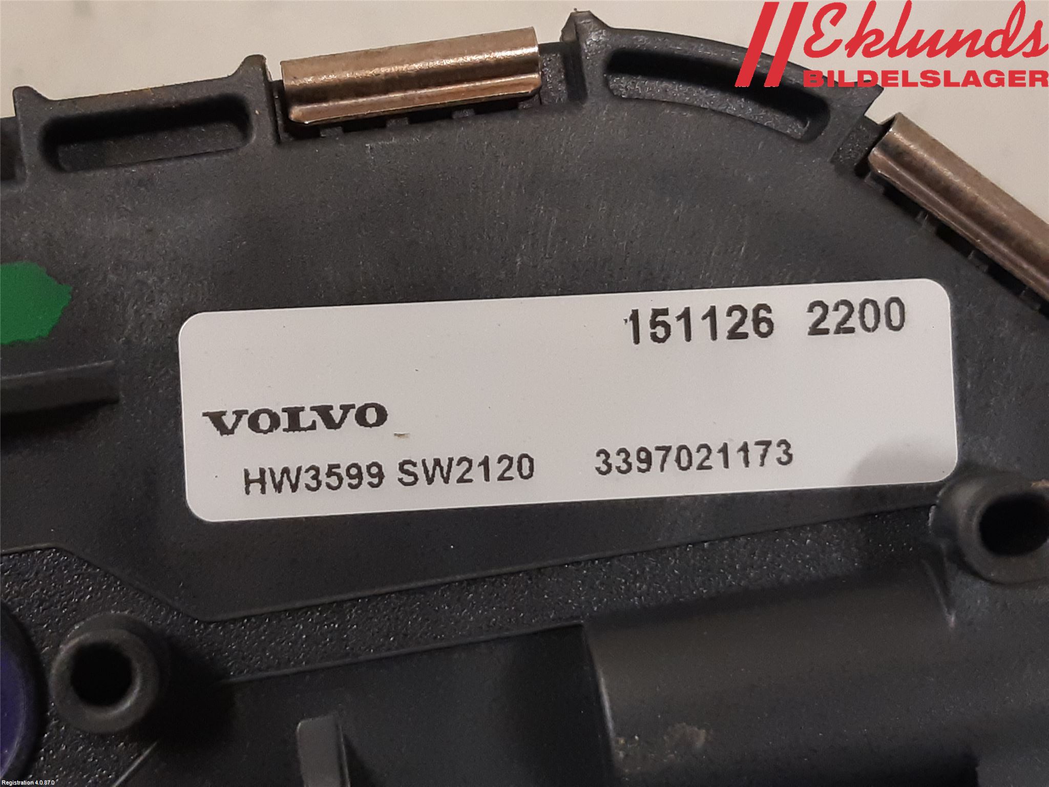 Volvo V60 14-18 Torkarmotor Vindruta