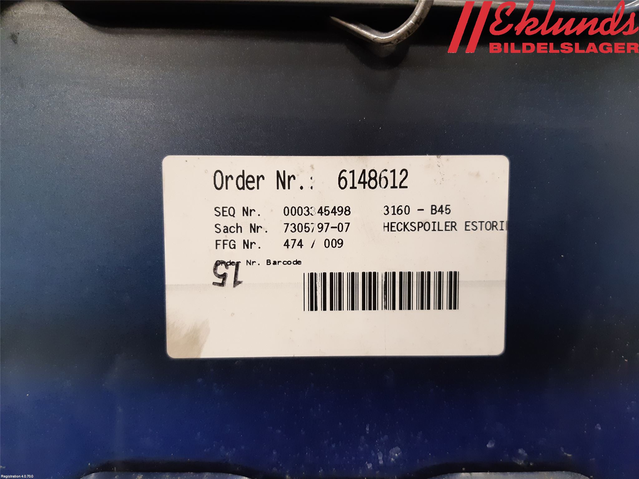 BMW 3 F30/F31/F80 12-19 Spoiler Baklucka