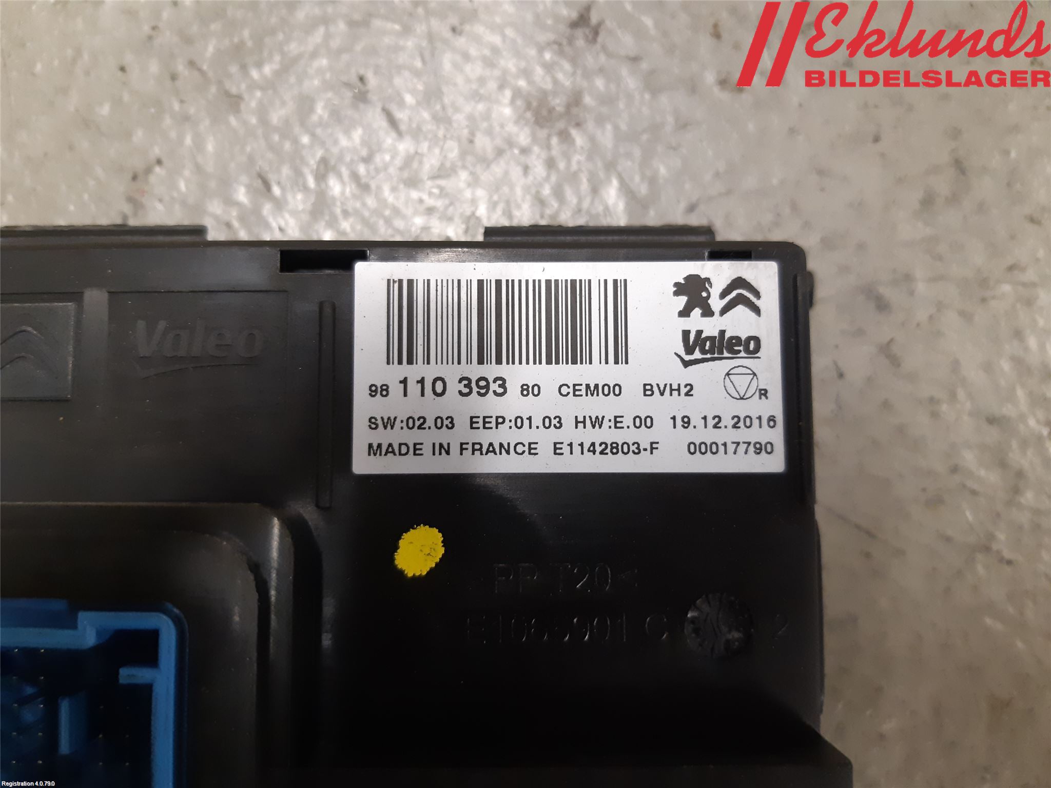 Peugeot EXPERT/E-EXPERT 17- Styrenhet CupEvärme