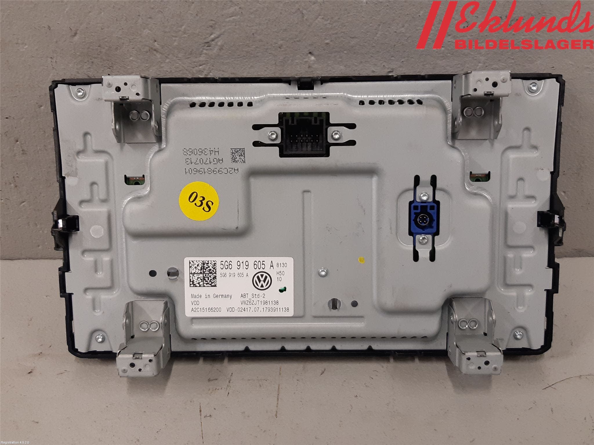 Volkswagen VW GOLF / E-GOLF VII 13-20 Cd Radio - Multimediapanel