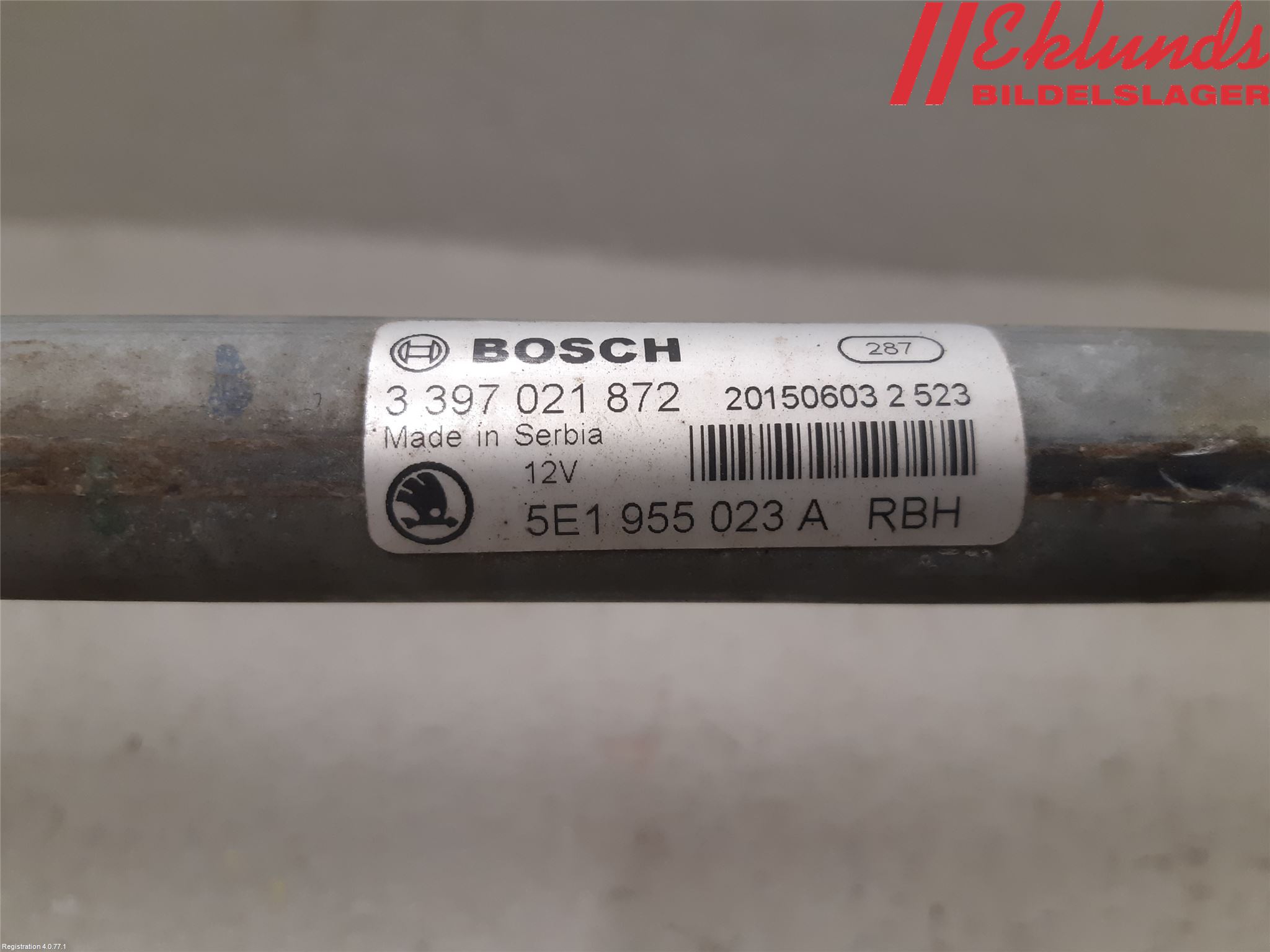 Skoda OCTAVIA (5E) 13-20 Torkarmekanism Vindruta