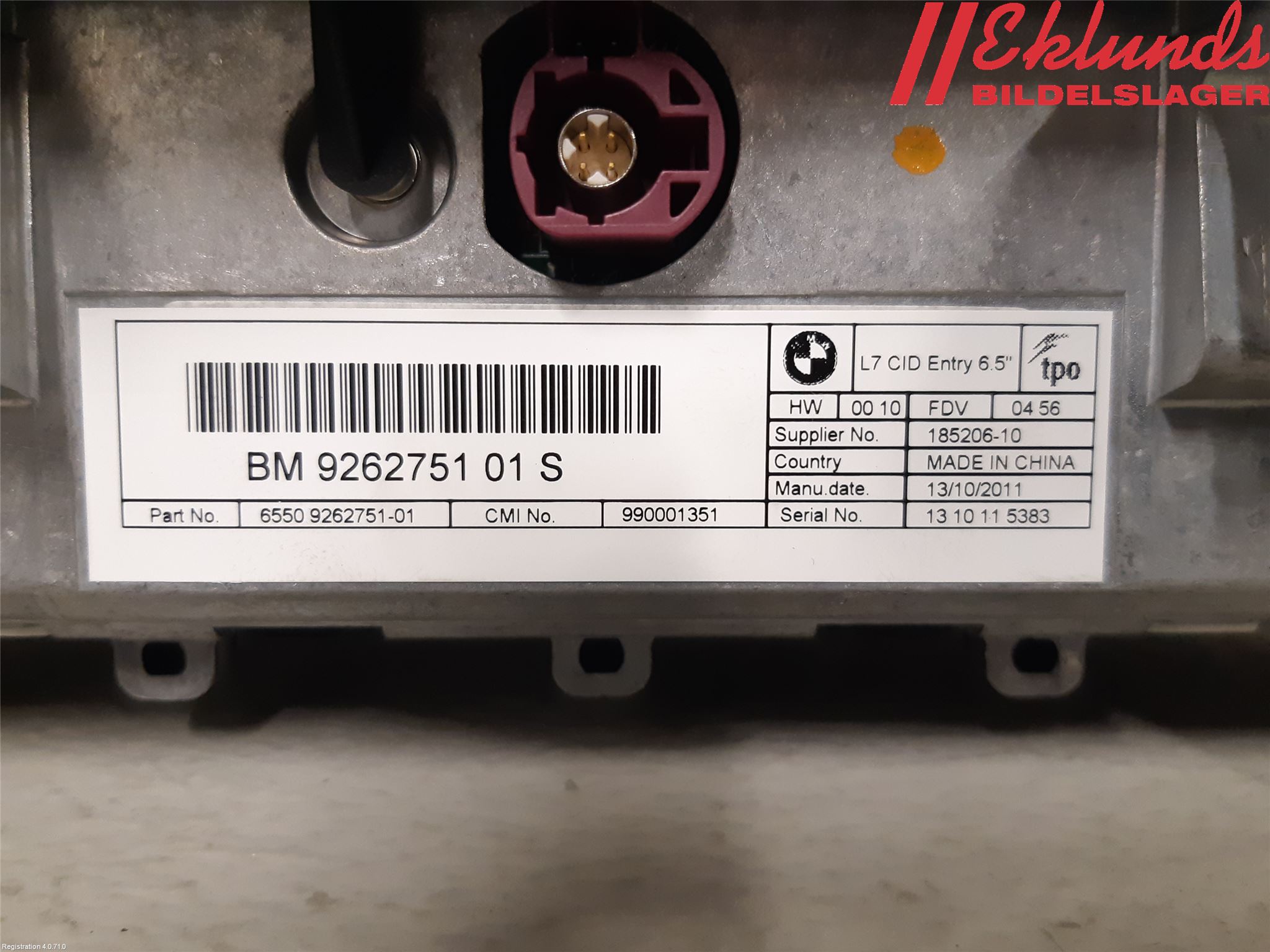 BMW 1 F20/F21 11-19 Multifunktionsdisplay