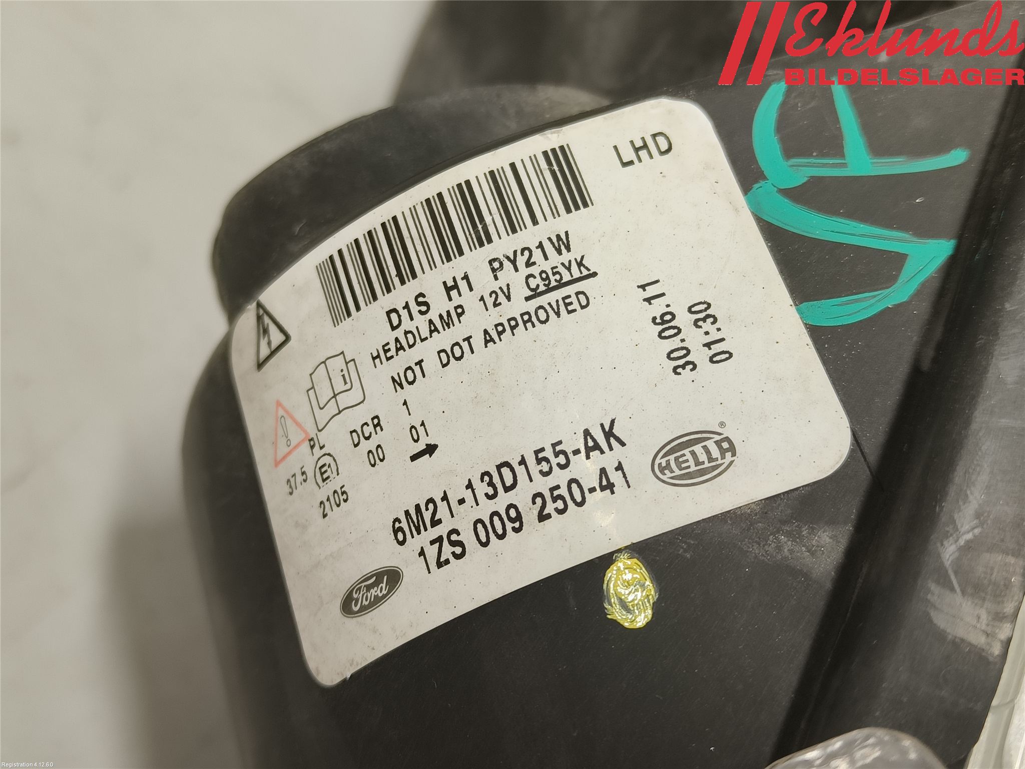 Ford S-MAX 06-15 Strålkastare Vänster