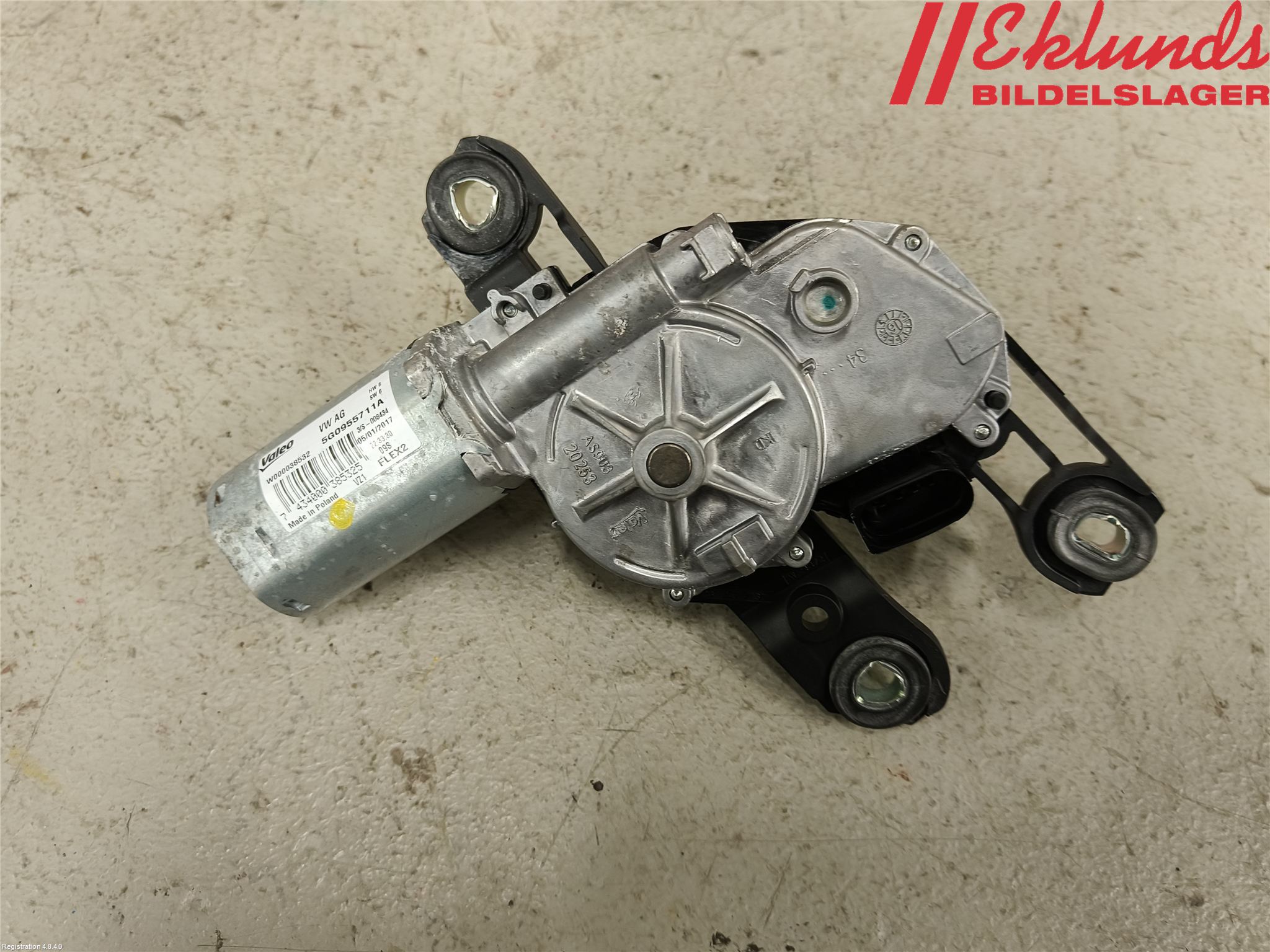 Volkswagen VW GOLF / E-GOLF VII 13-20 Torkarmotor Baklucka