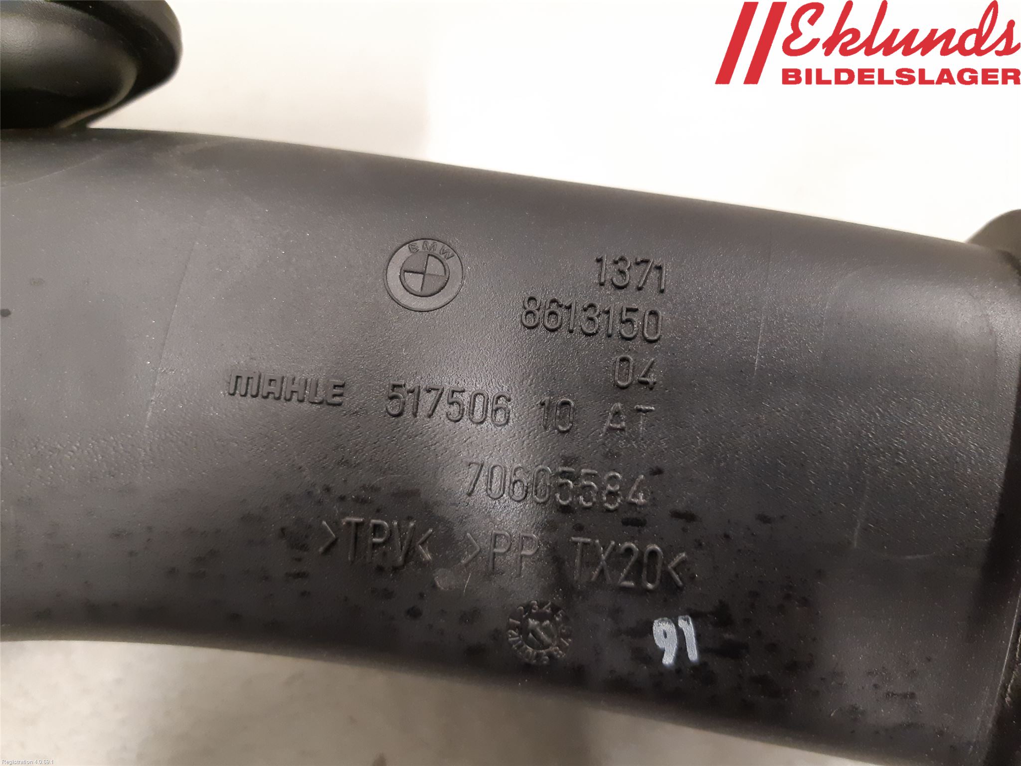 BMW 5 G30/G31/F90 17-23 Förg-Bälg-Rör Mot Luftr