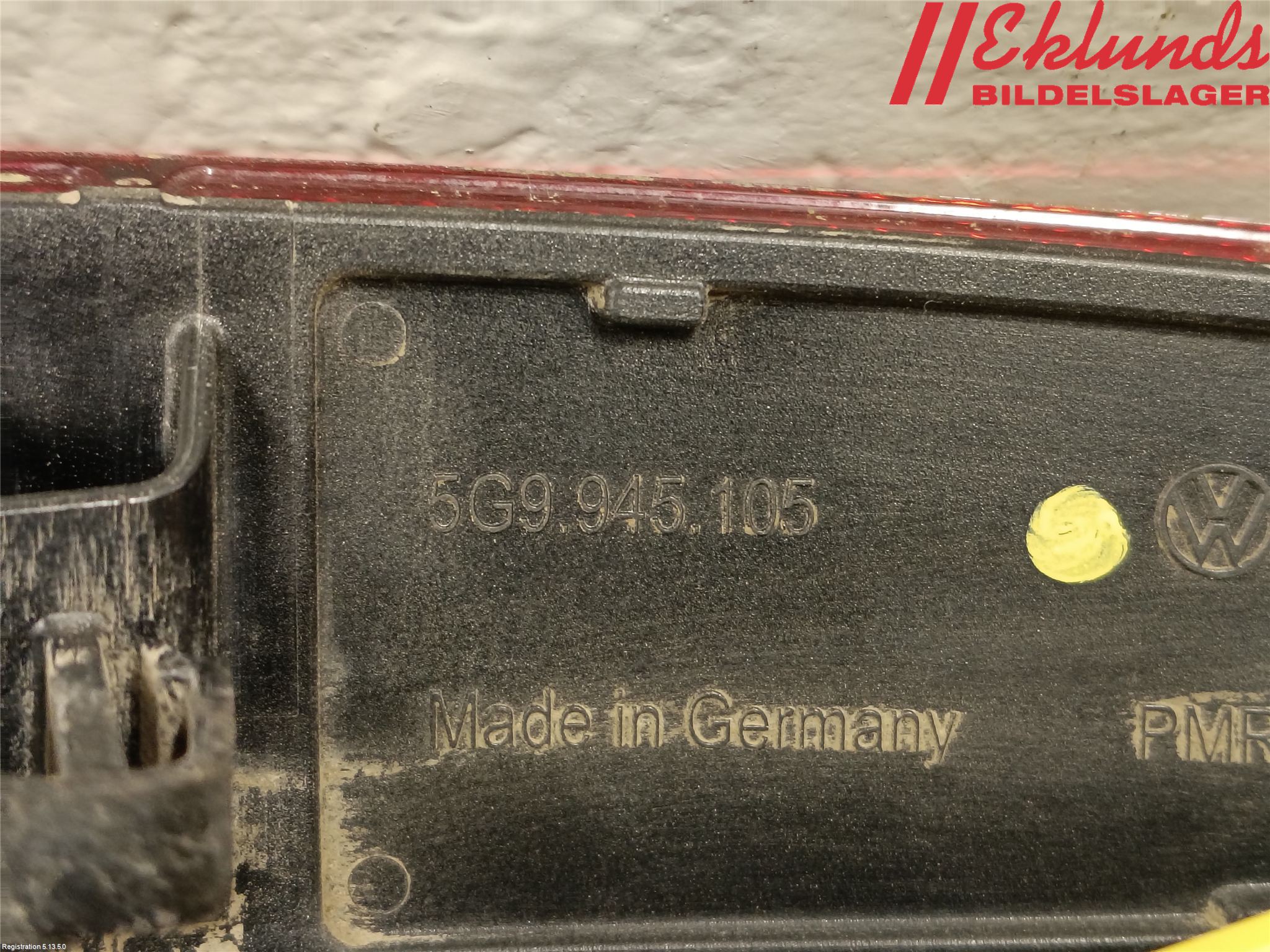 Volkswagen VW GOLF / E-GOLF VII 13-20 Dimljus/Reflex Bak