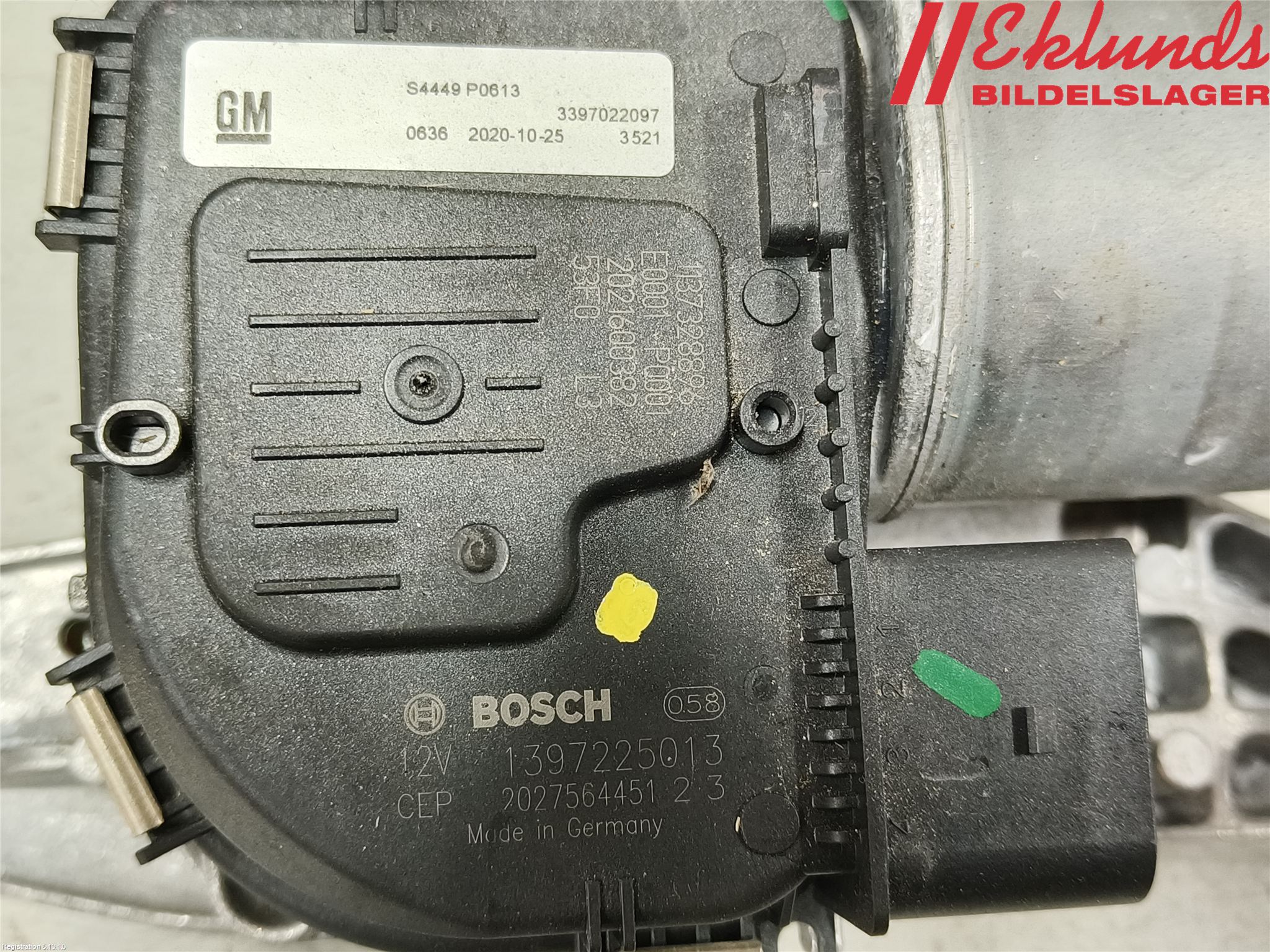Opel ASTRA K 16-22 Torkarmotor Vindruta