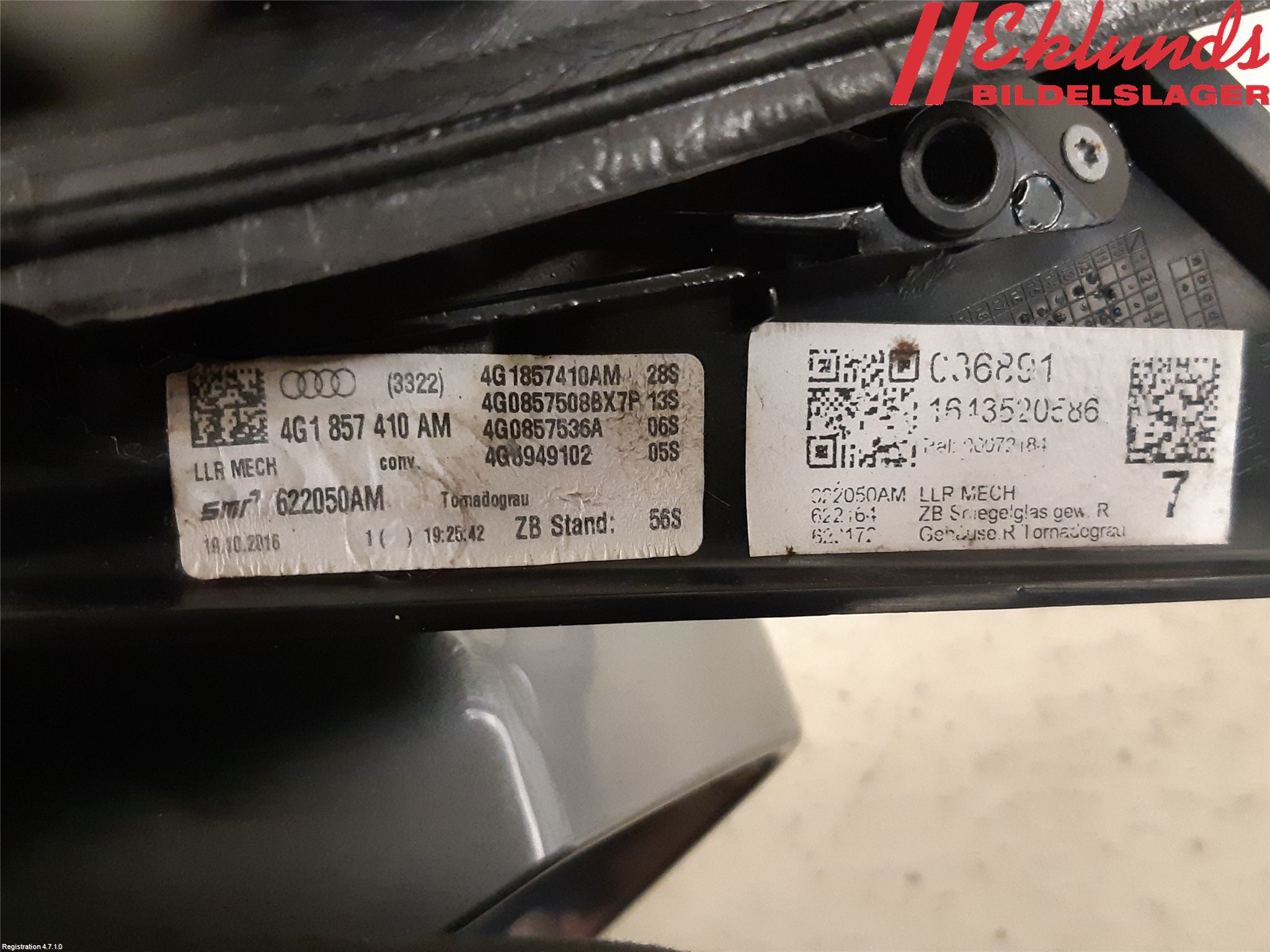 Audi A6/S6 4G 11-18 Spegel Yttre El Hö