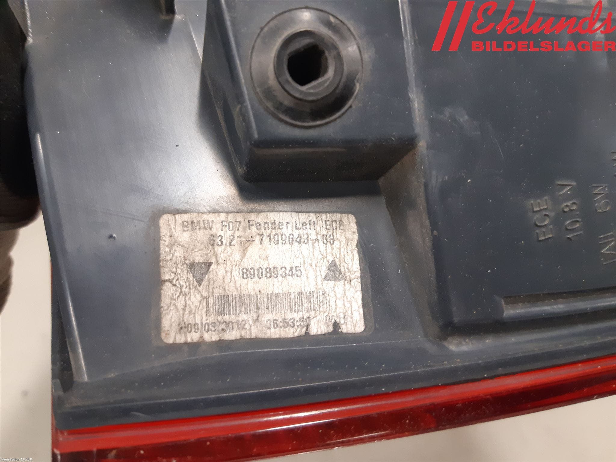 BMW 5 GT F07 09-17 Bakljus Vänster