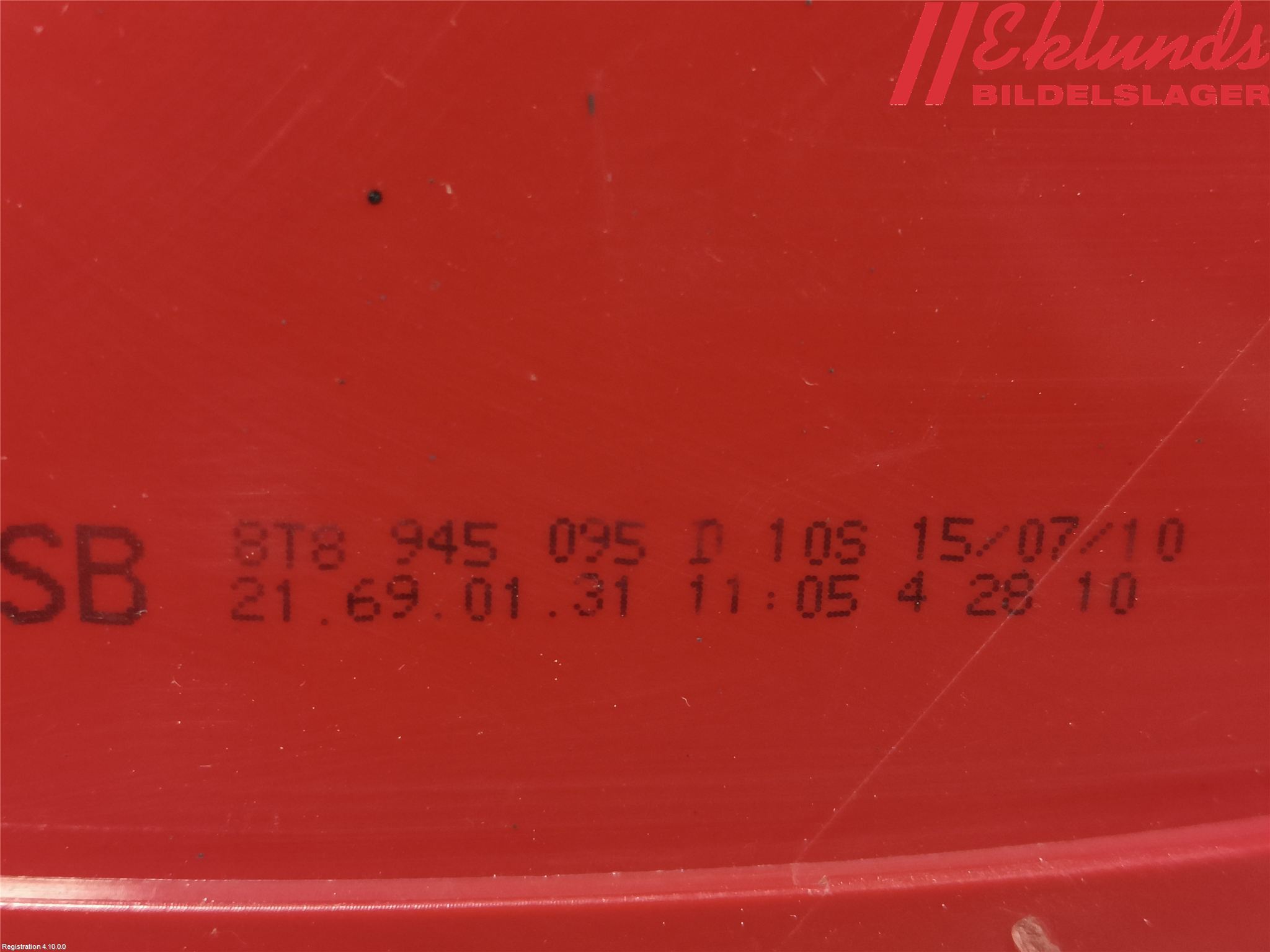 Audi A5 07-16 Bakljus Vänster