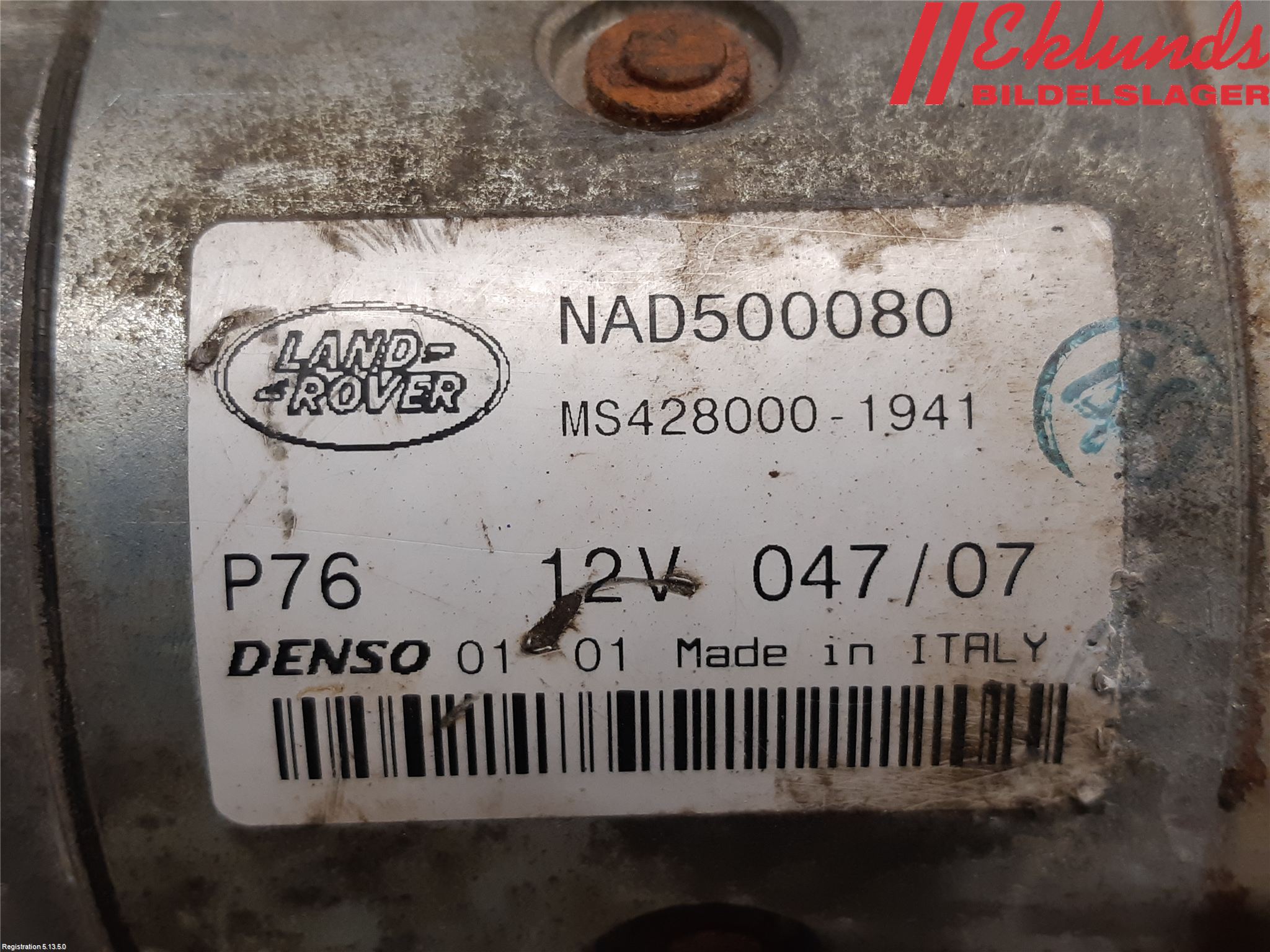 Landrover LAND ROVER DISCOVERY 3 05-09 Startmotor Diesel