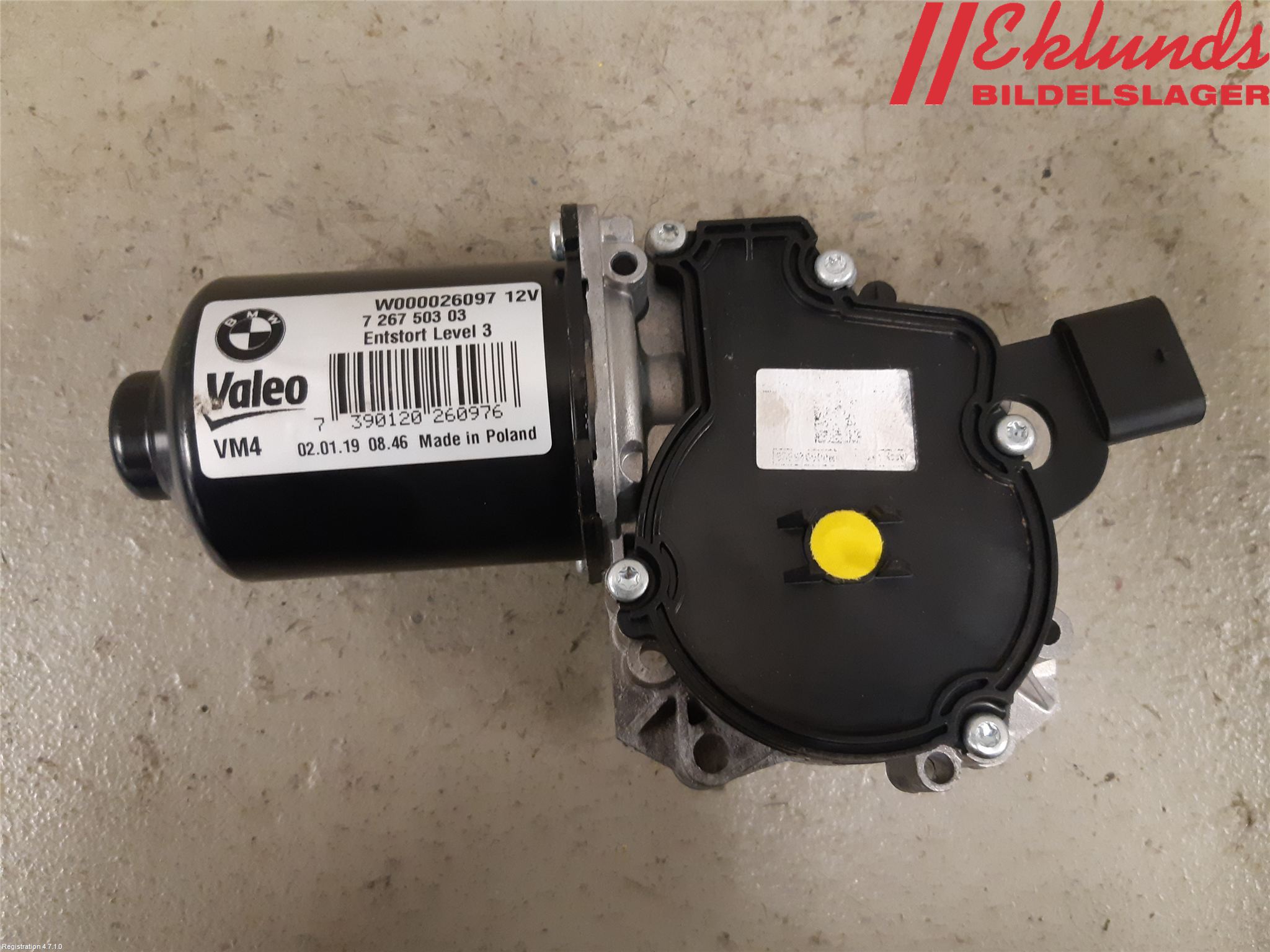 BMW 3 F30/F31/F80 12-19 Torkarmotor Vindruta