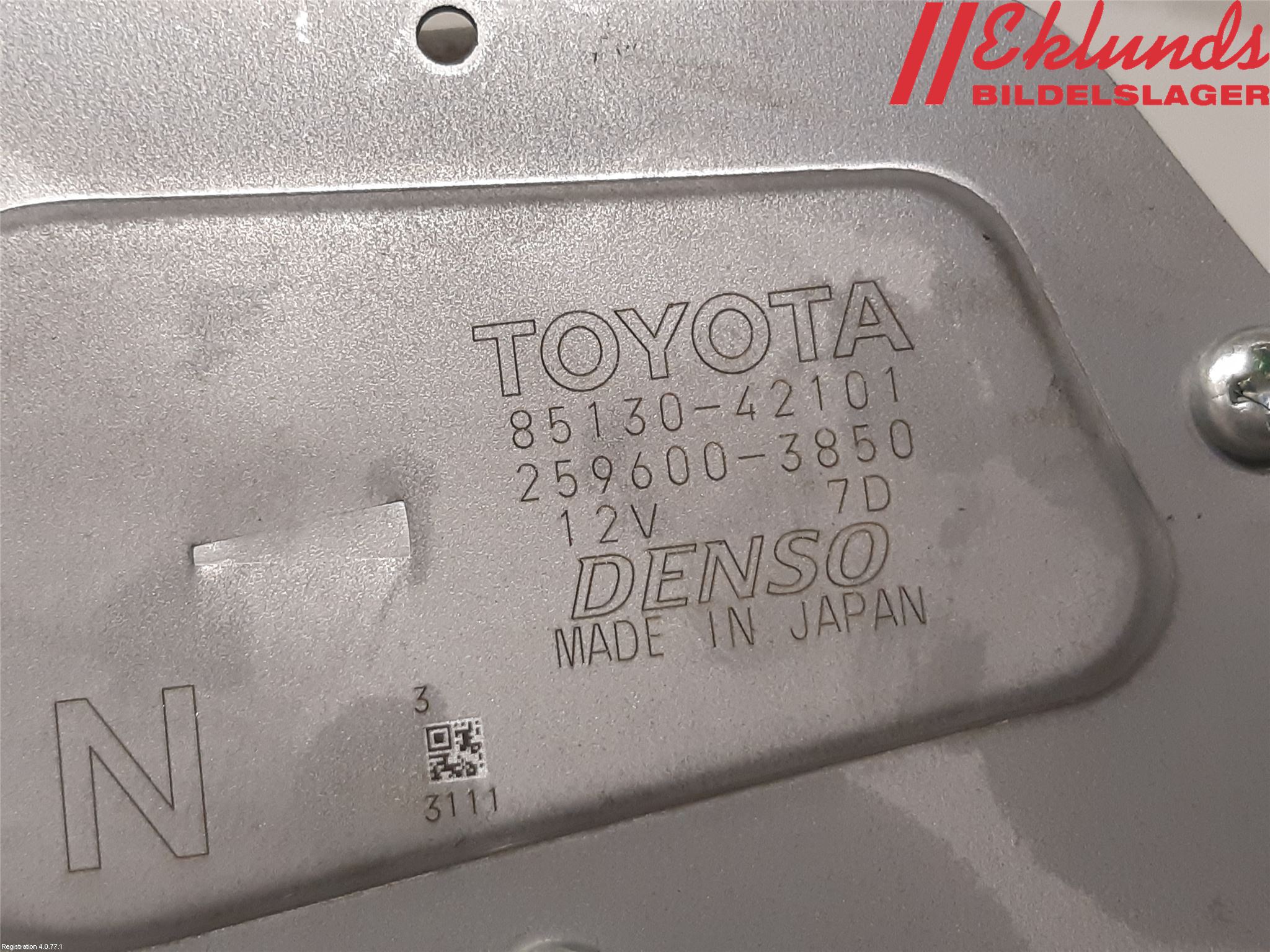 Toyota RAV4 19- Torkarmotor Baklucka