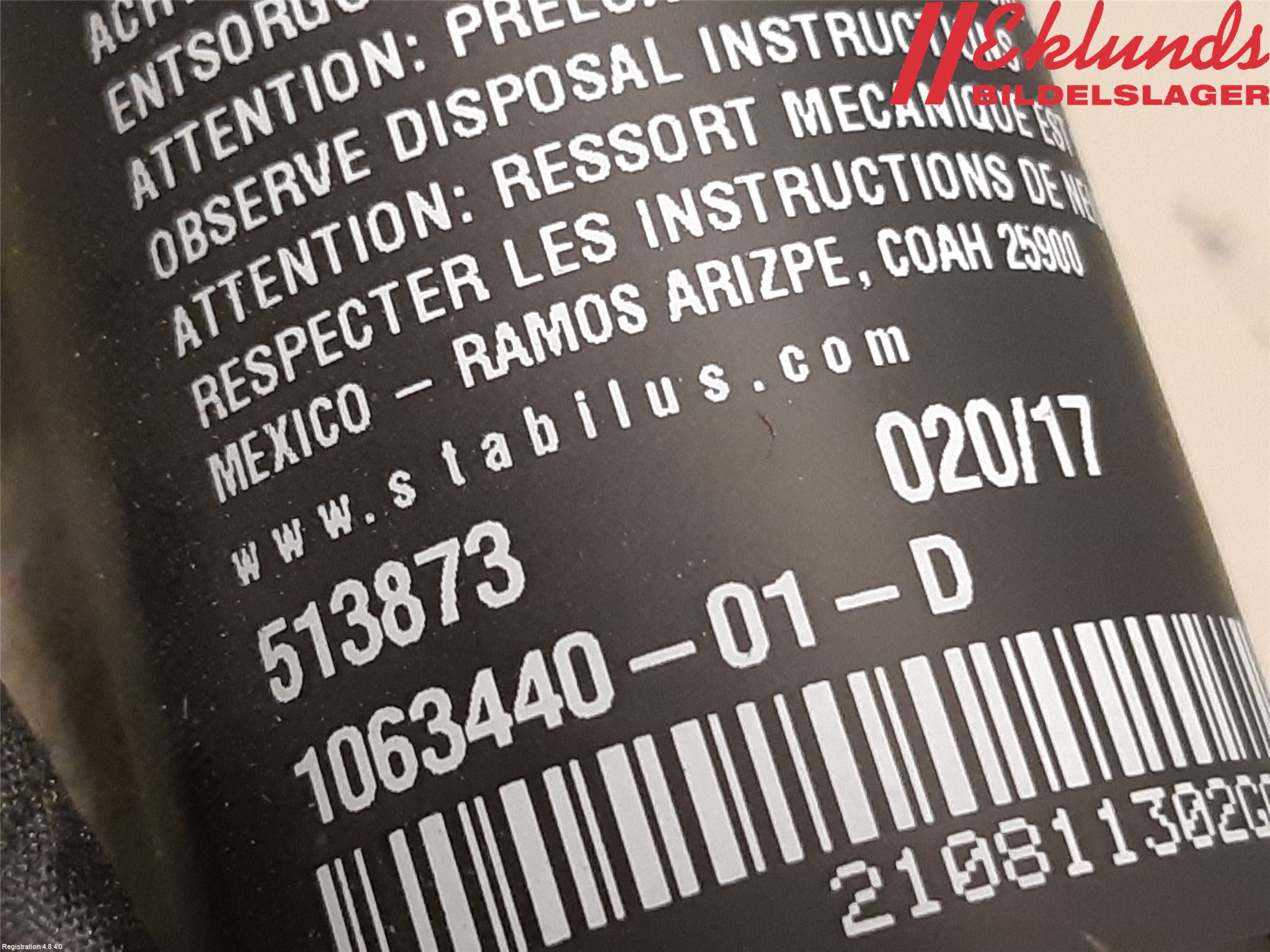 Tesla MODEL X 16- Gasfjäder Övrigt