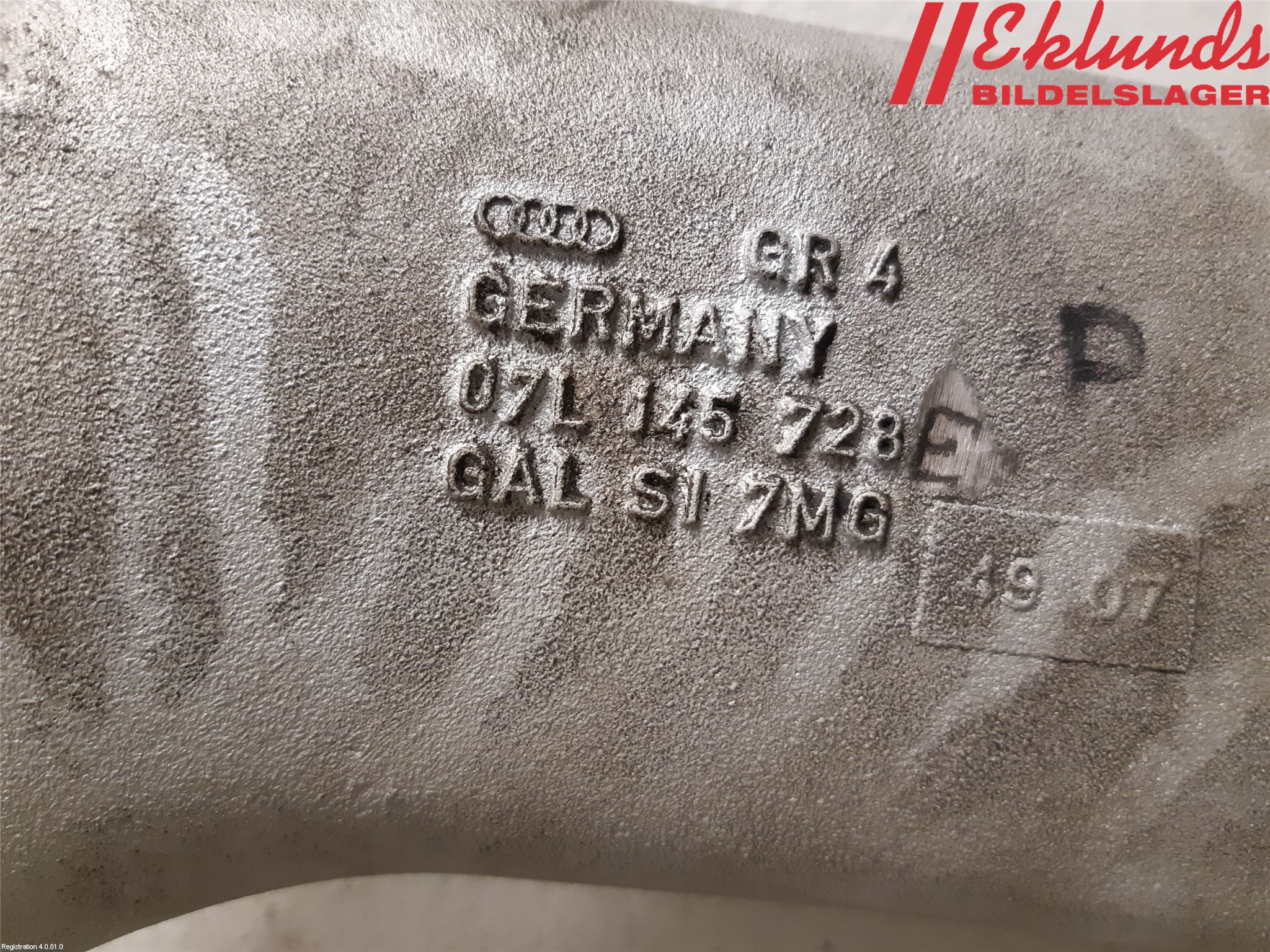 Audi A6/S6     05-11 Laddluft-Intercoolerrör