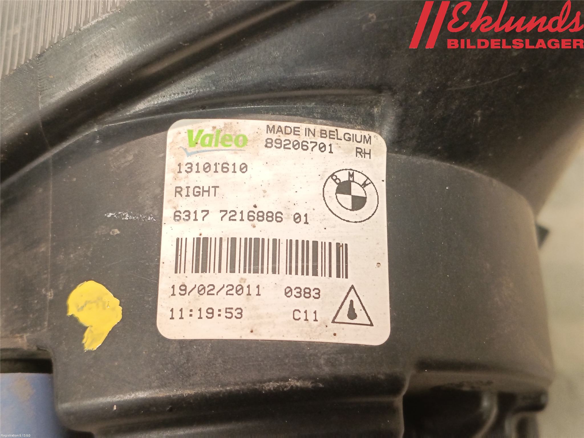 BMW 5 F10/F11/F18 09-17 Dimljus-Varselljus Fram