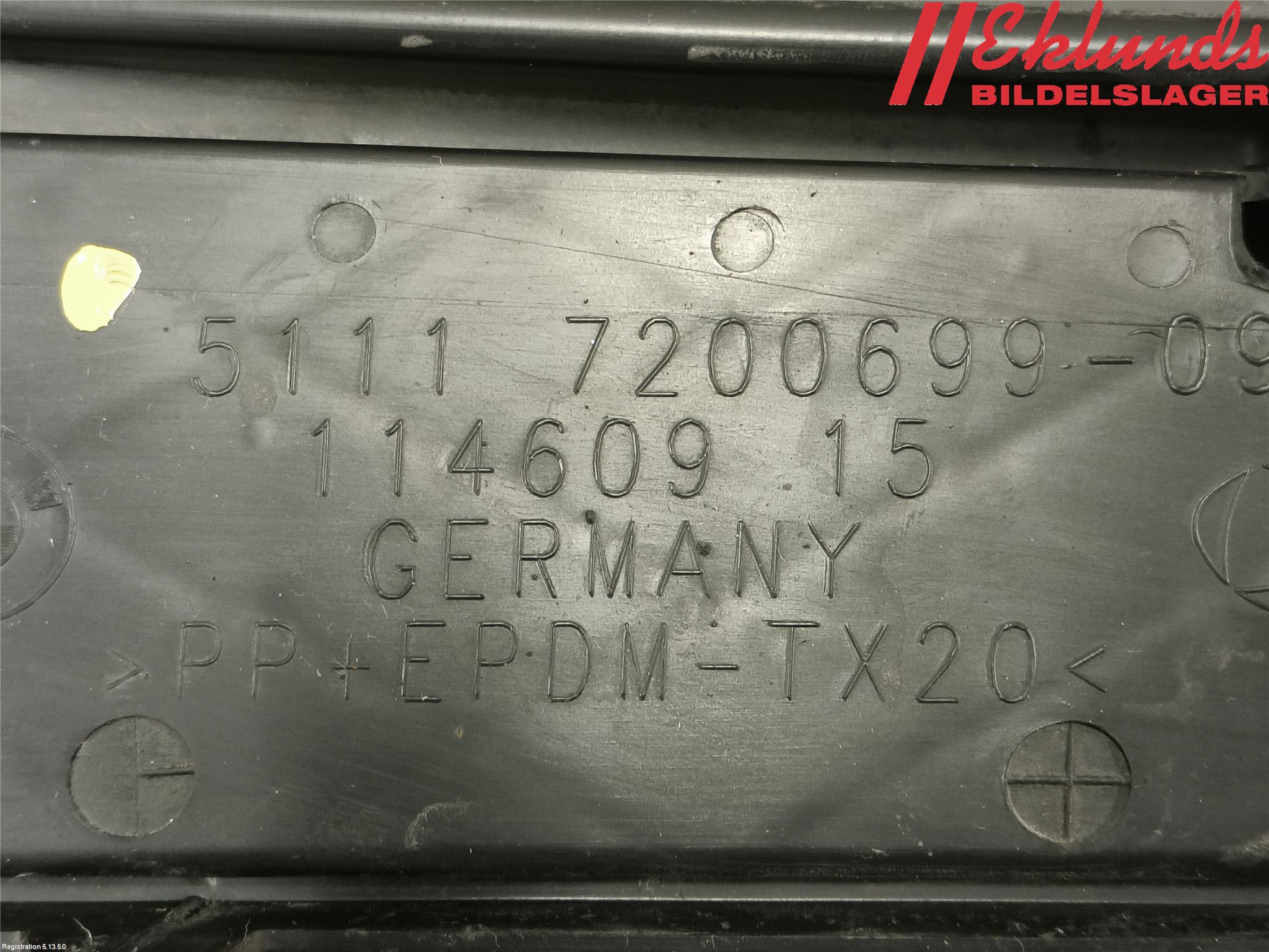 BMW 5 F10/F11/F18 09-17 Grilldel Vänster
