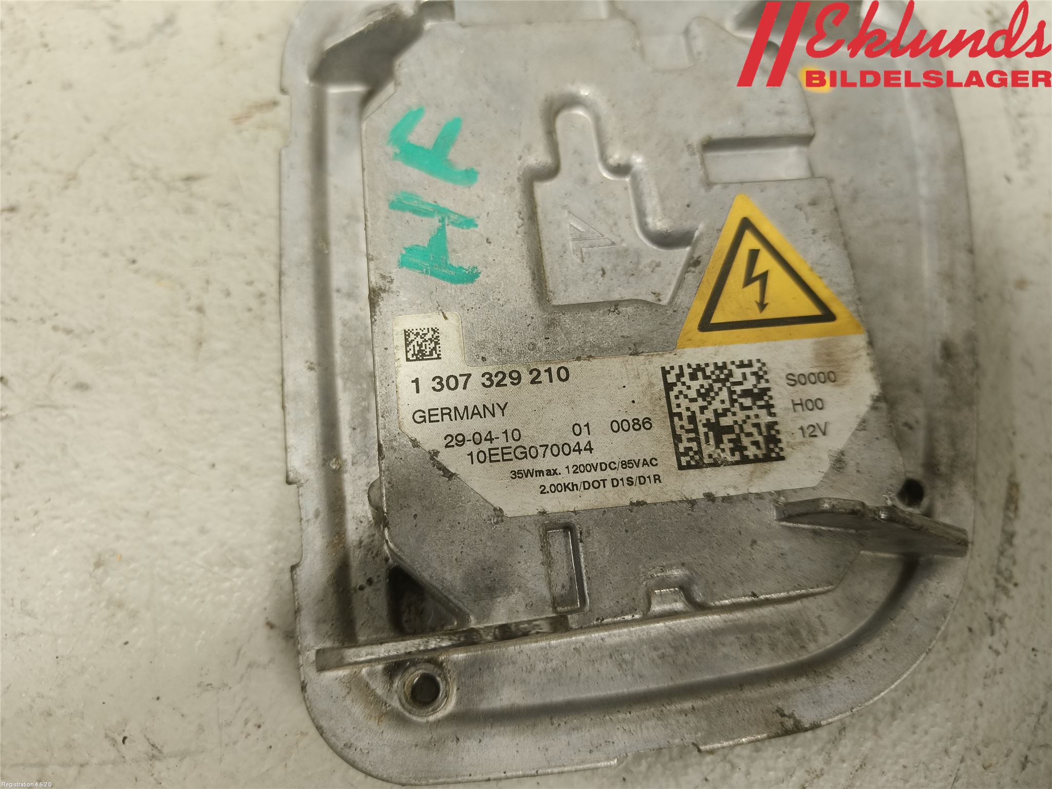 Volvo V50 08-12 Styrenhet Strålkastare