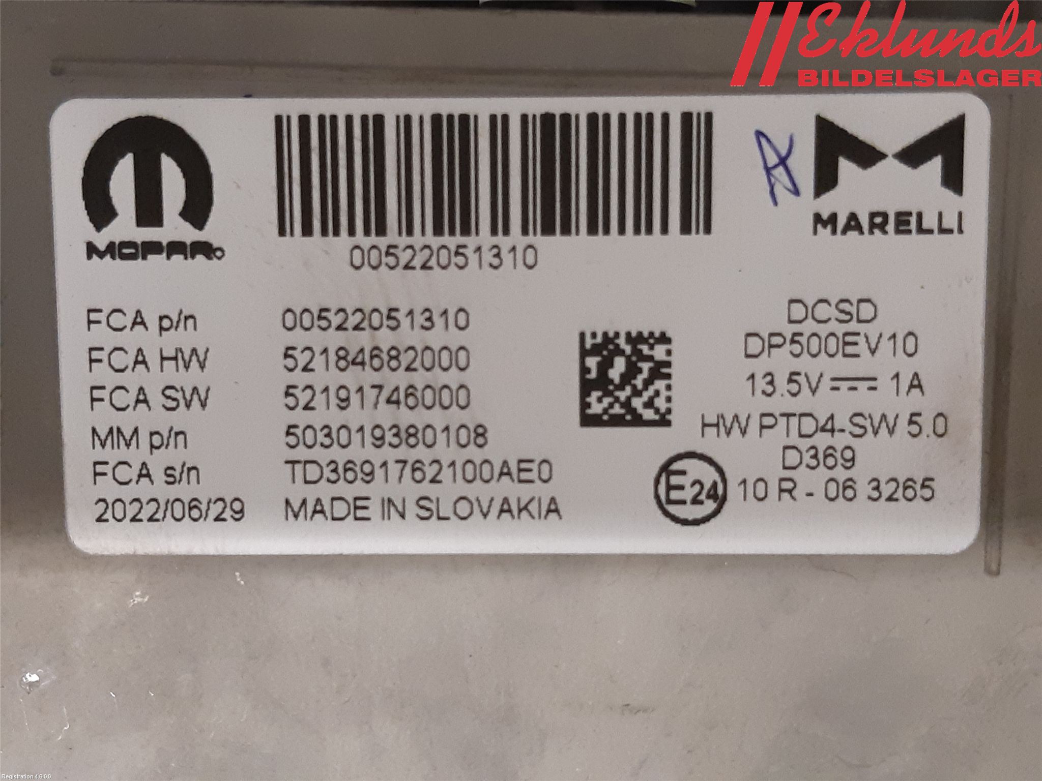 Fiat 500e 20- Multifunktionsdisplay