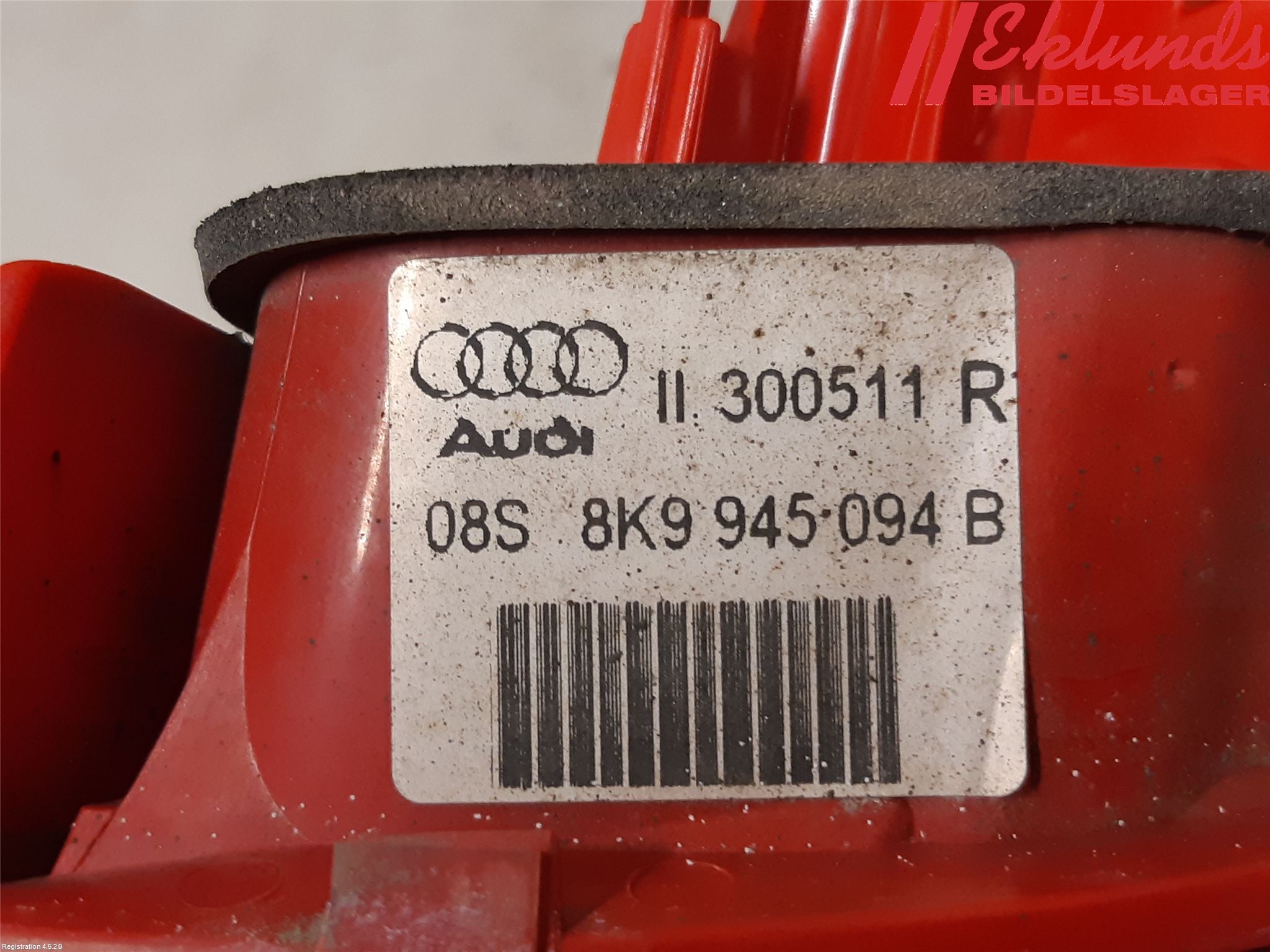Audi A4/S4 08-11 Bakljus Lucka Hö