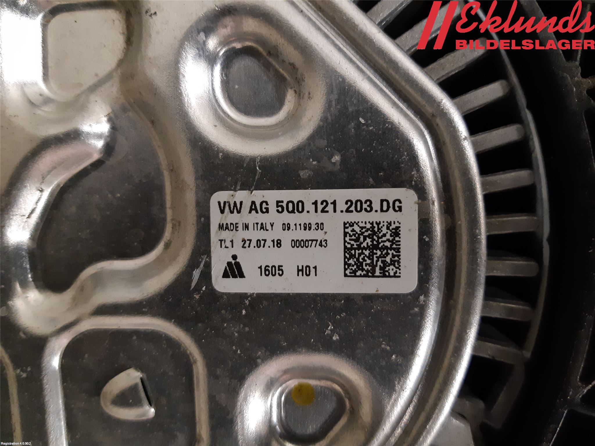 Volkswagen VW PASSAT 15-19 Kylfläkt El