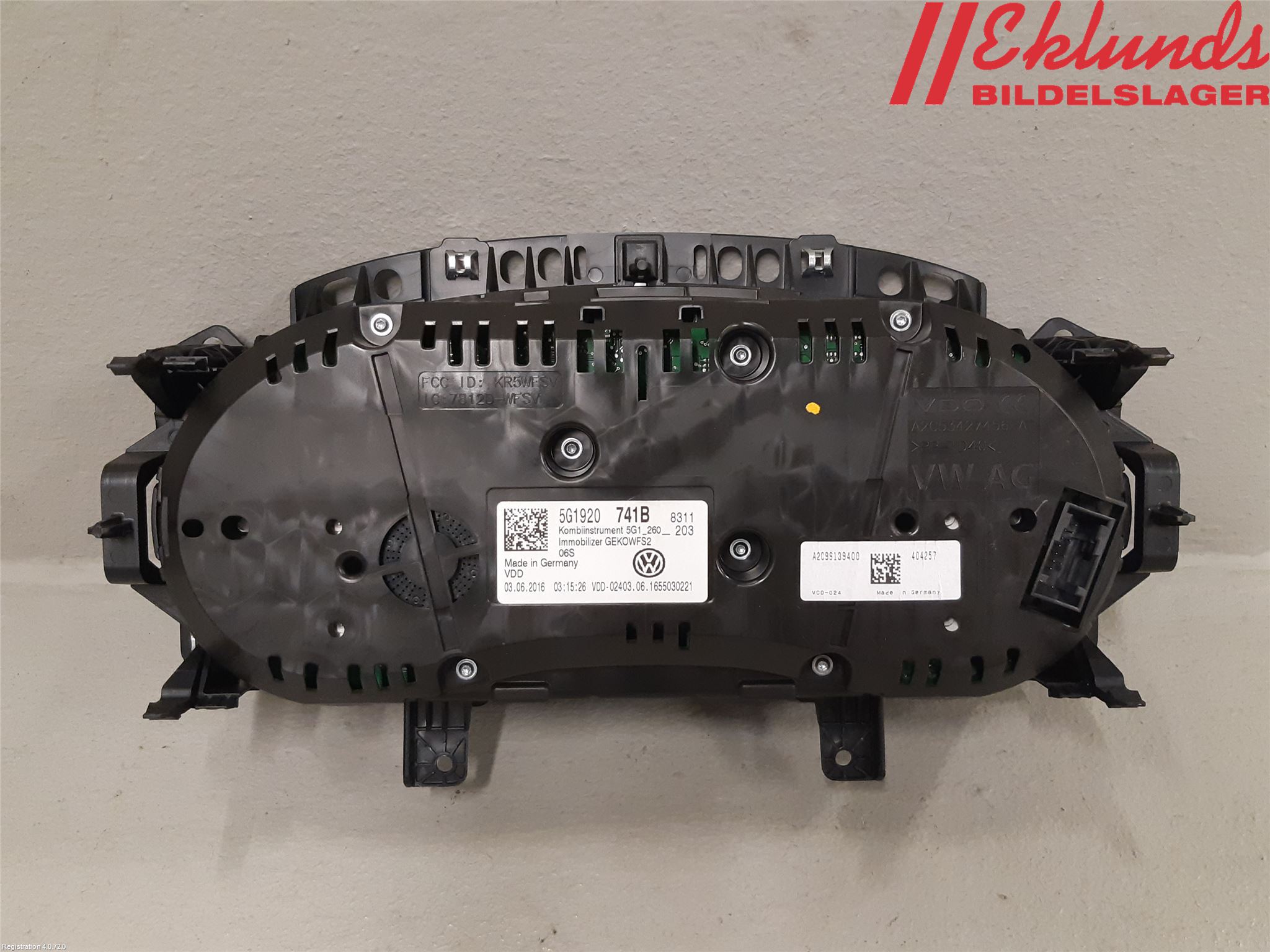 Volkswagen VW GOLF / E-GOLF VII 13-20 Instrument Komb