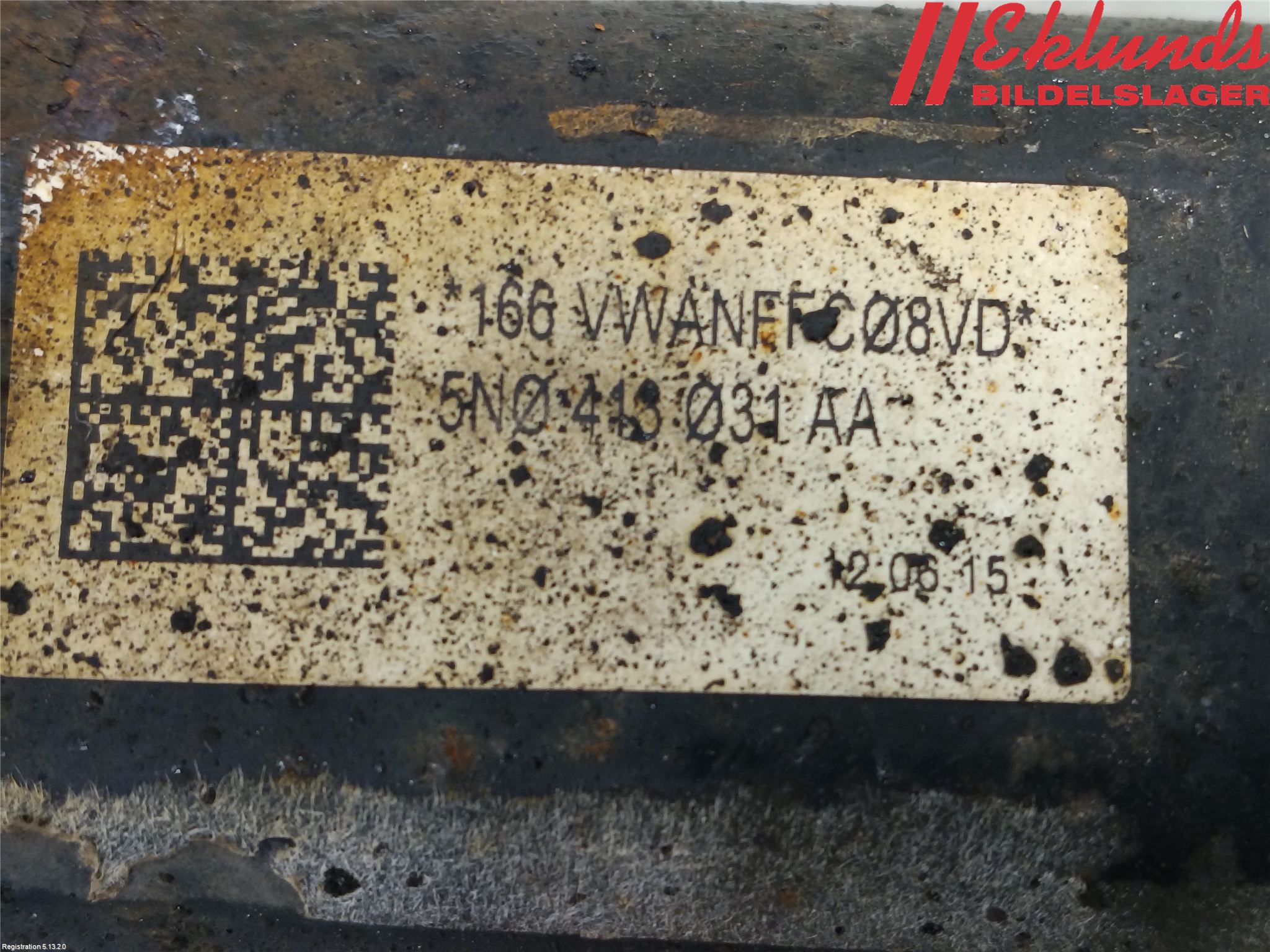 Volkswagen VW TIGUAN 07-16 Fjäderben Fram Vänster