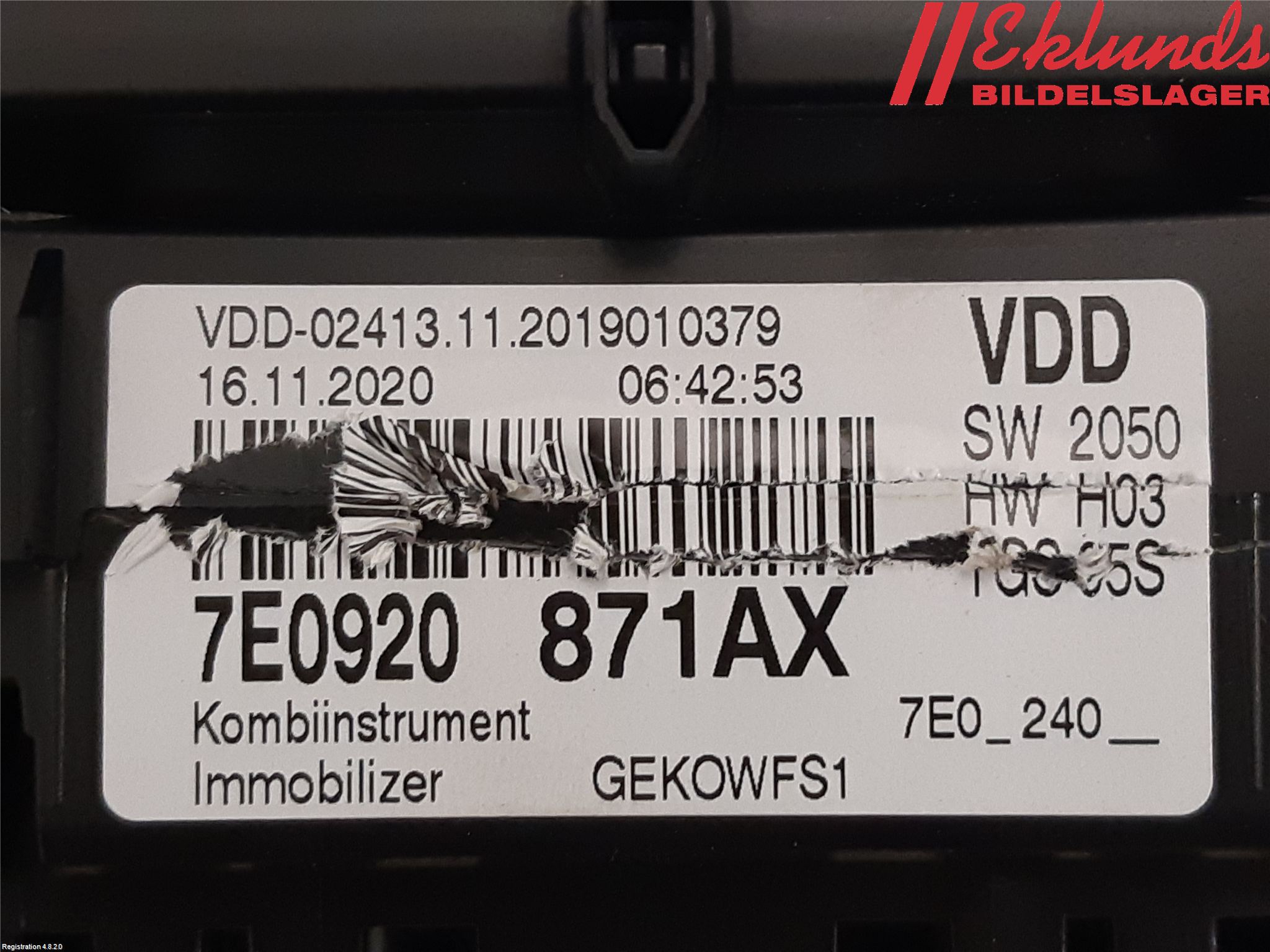 Volkswagen VW TRANSP/CARAVELLE (T6) 16-22 Instrument Komb