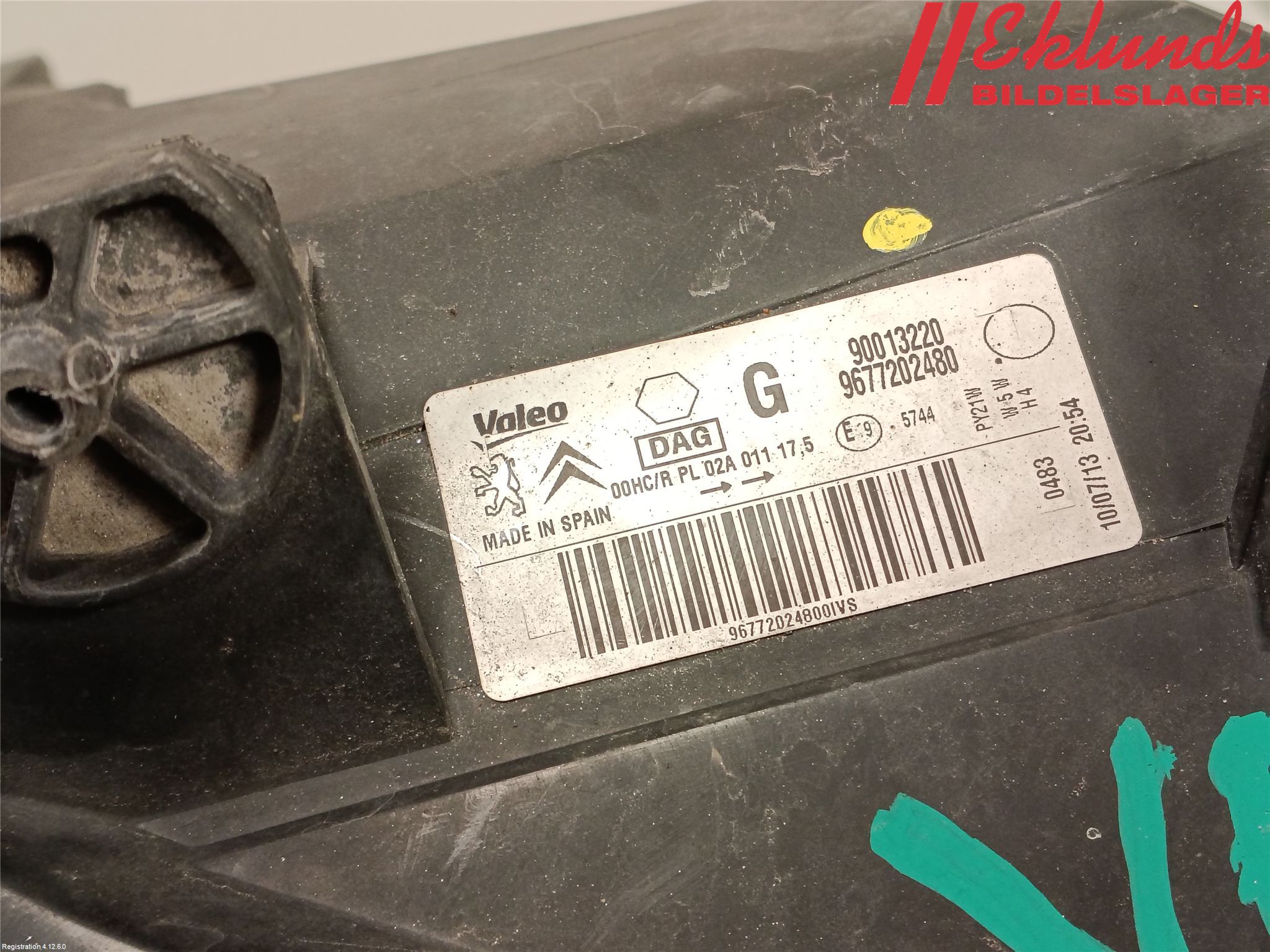 Peugeot PARTNER 08-15 Strålkastare Vänster