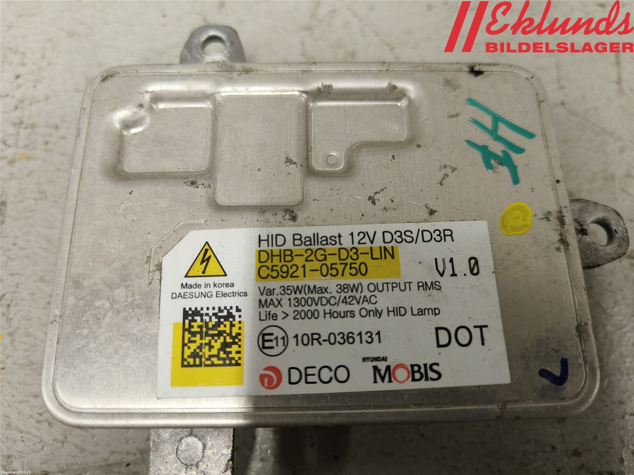 Hyundai i40 16-18 Styrenhet Strålkastare