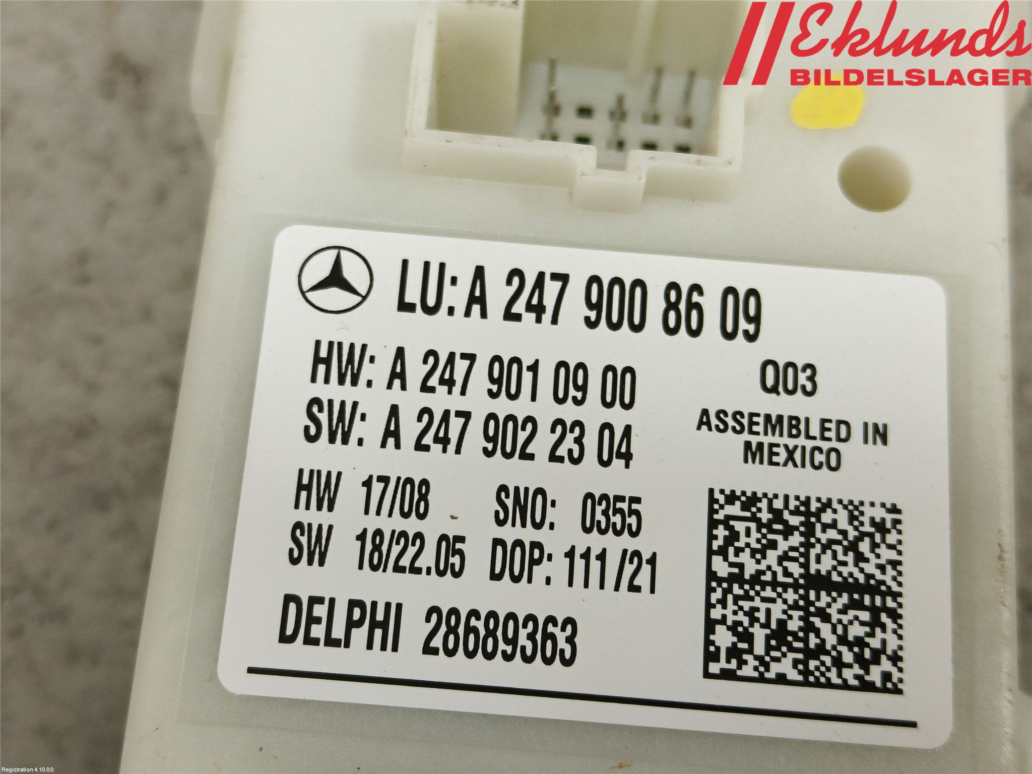 Mercedes-Benz MB CLA-KLASS (C118/X118) 19- Styrenhet Baklucka