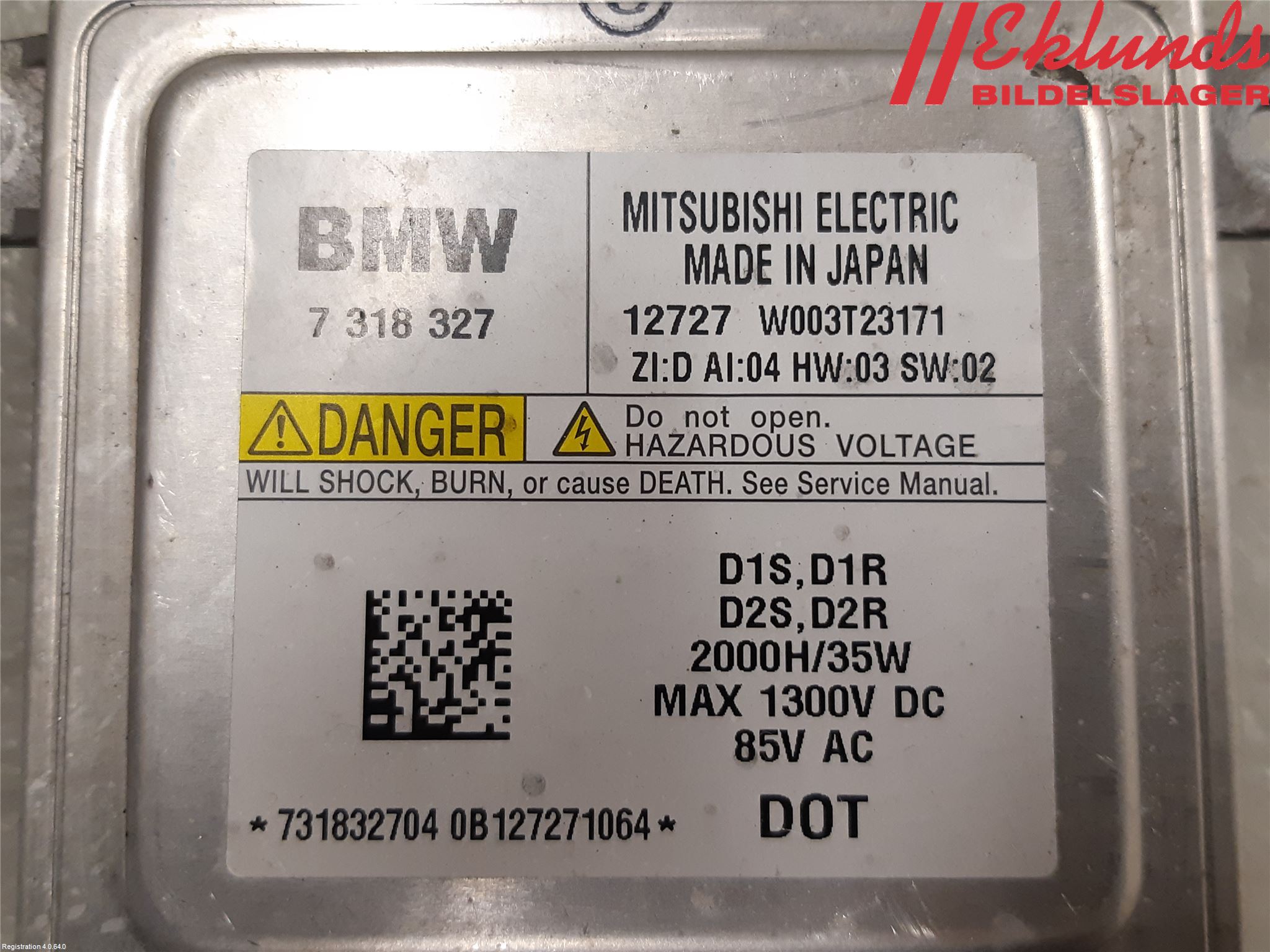 BMW 5 F10/F11/F18 09-17 Styrenhet Strålkastare