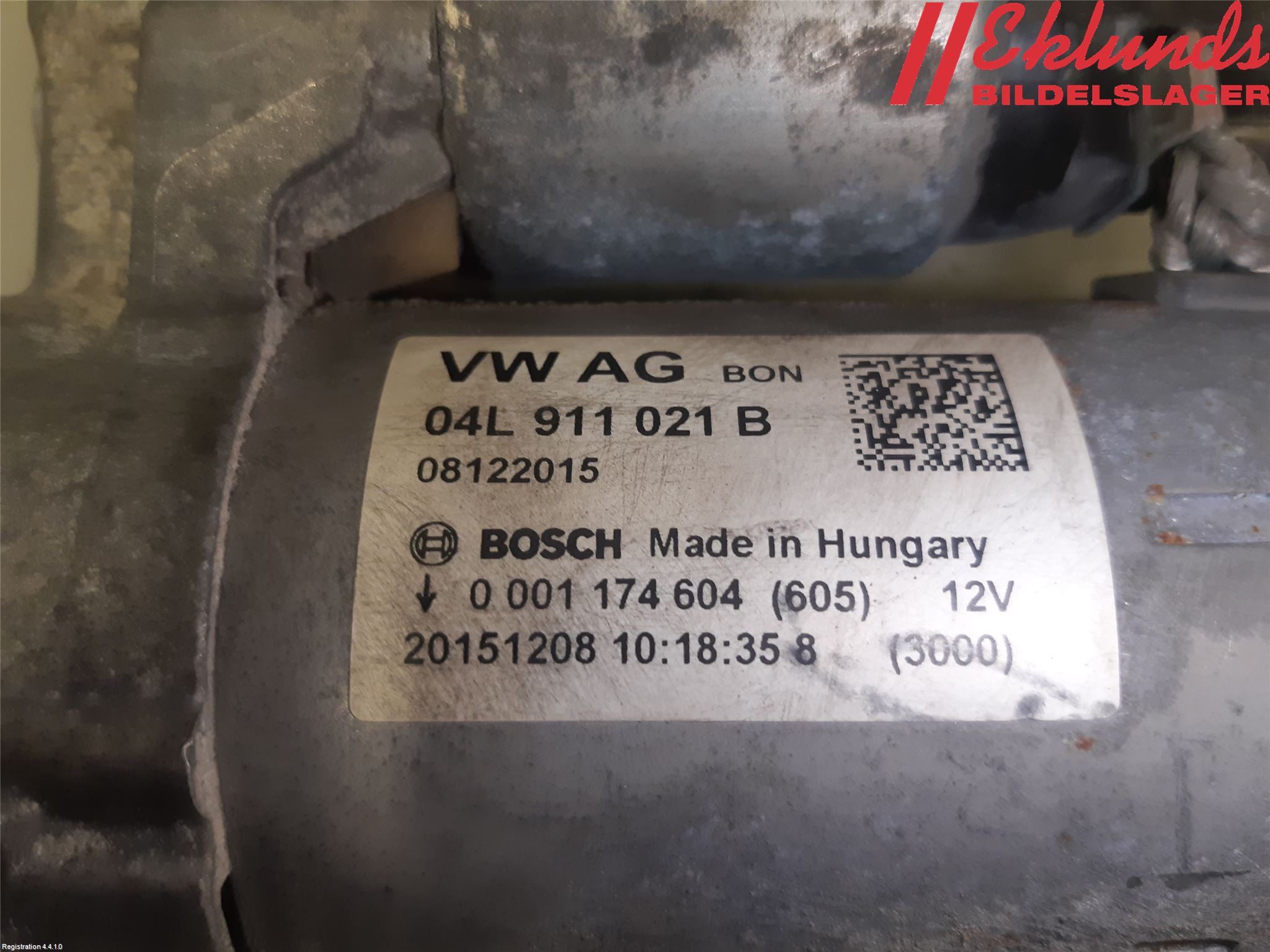 Audi A4/S4 B9 16-19 Startmotor Diesel