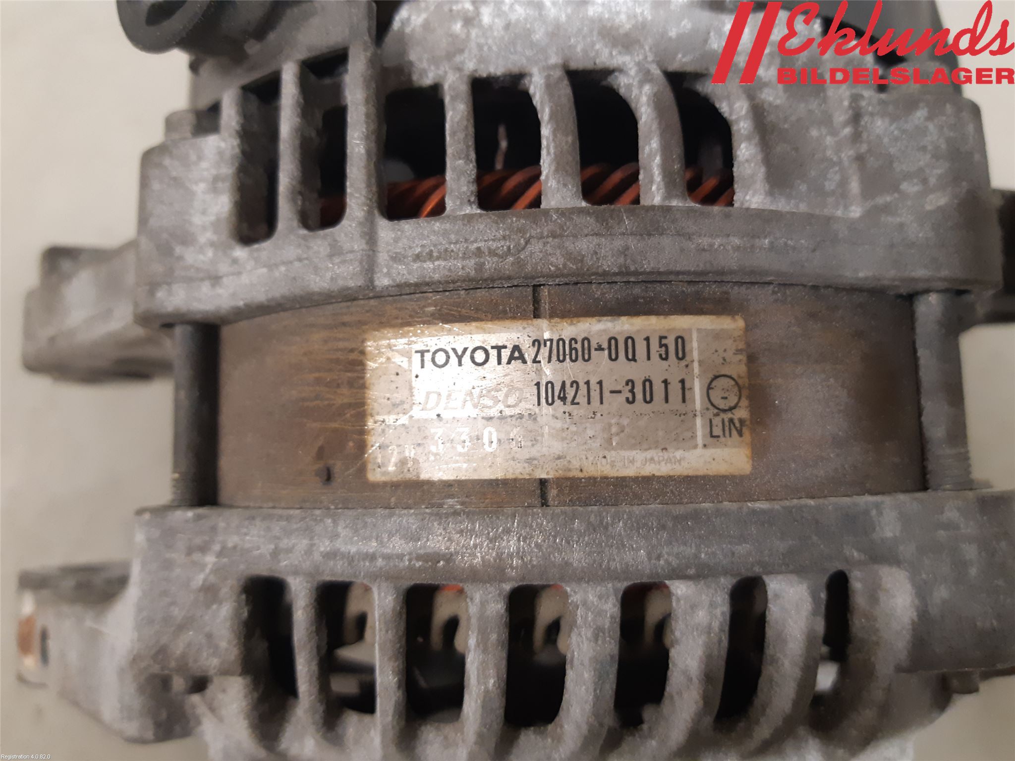 Toyota YARIS XP130 12-14 Generator
