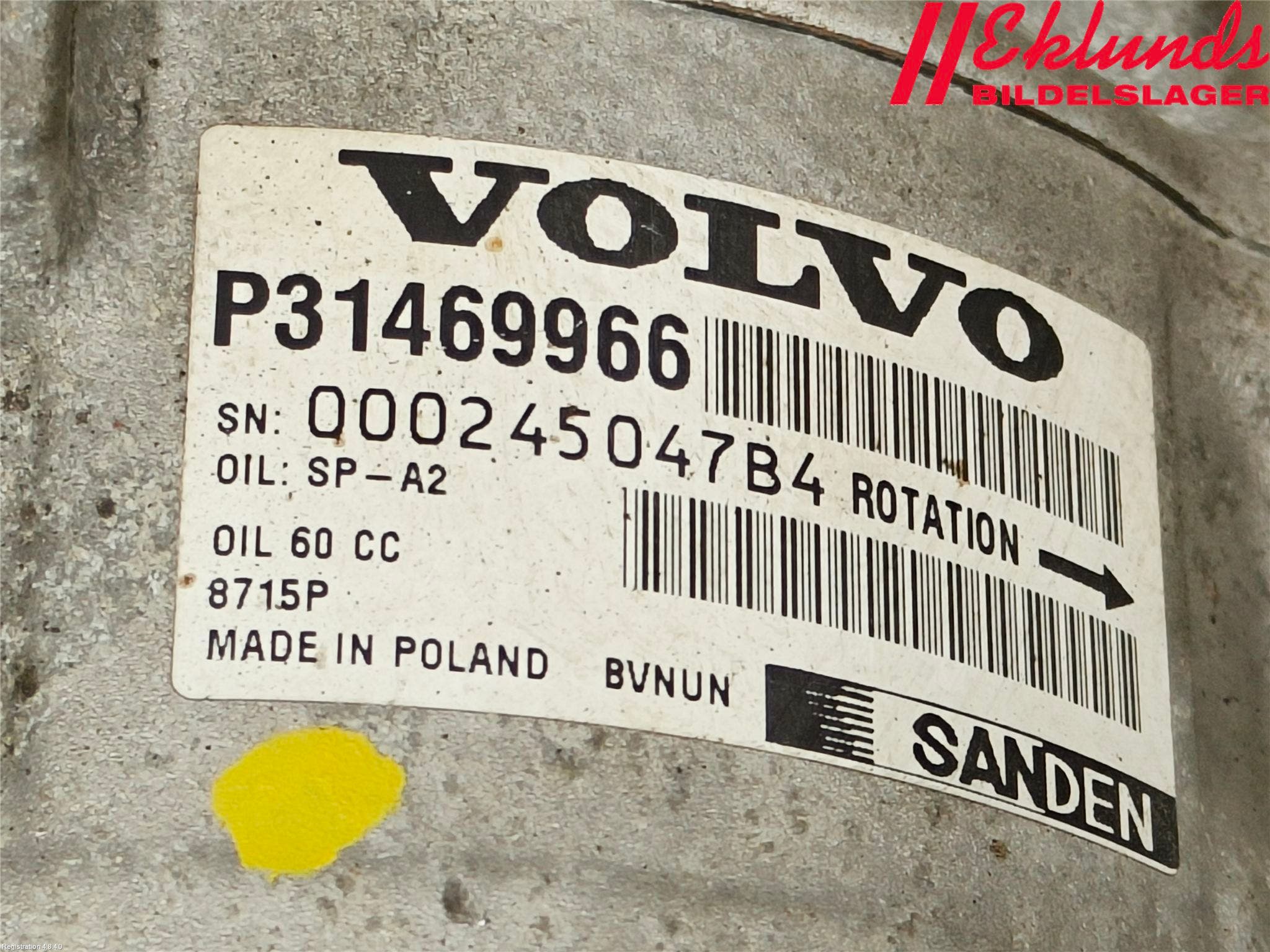 Volvo V90 CROSS COUNTRY 17->> Ac Kompressor