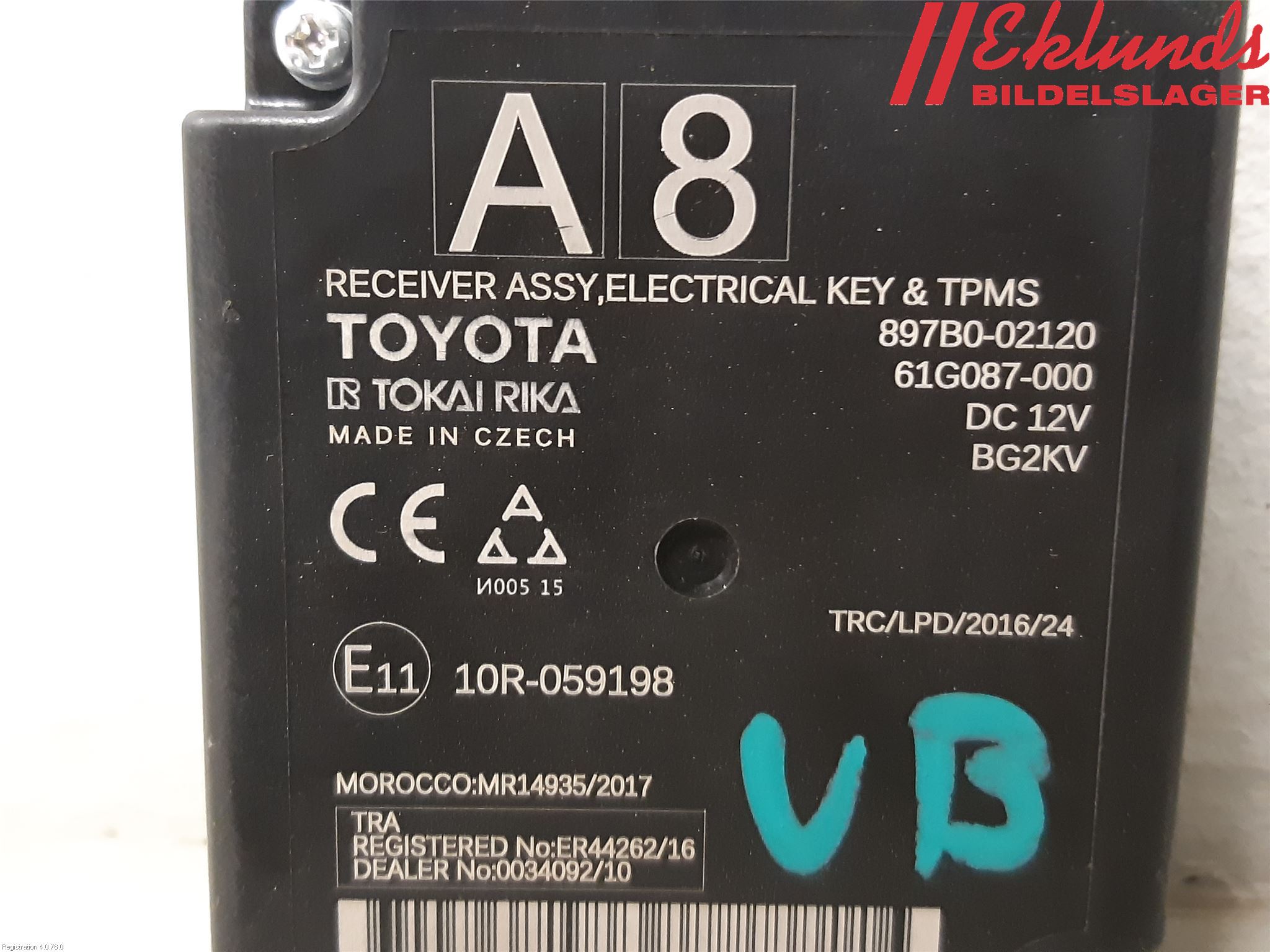 Toyota COROLLA 19- Styrenhet Övrigt