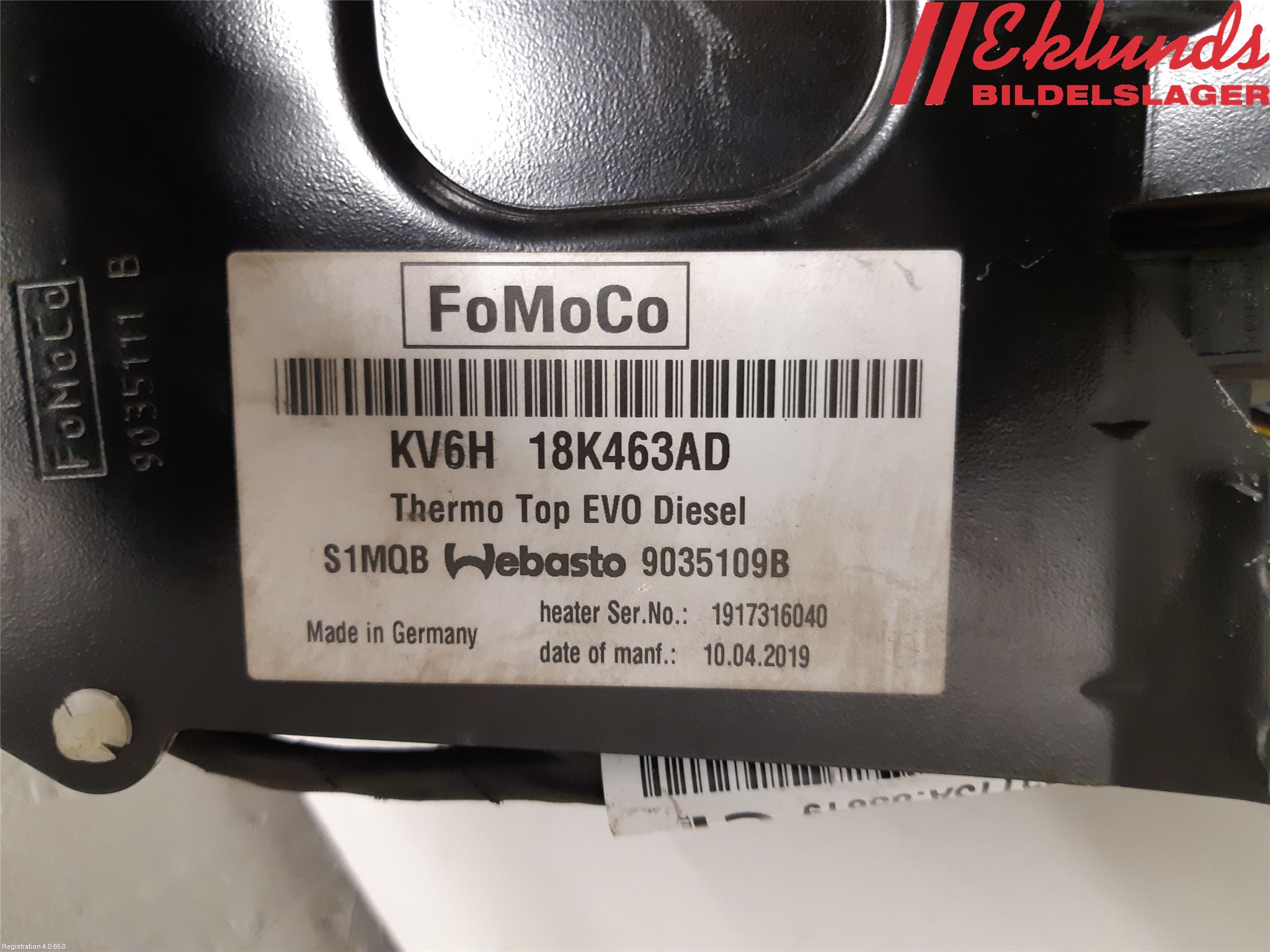 Ford TRANSIT/TOURNEO CONNECT 13-22 Dieselvärmare