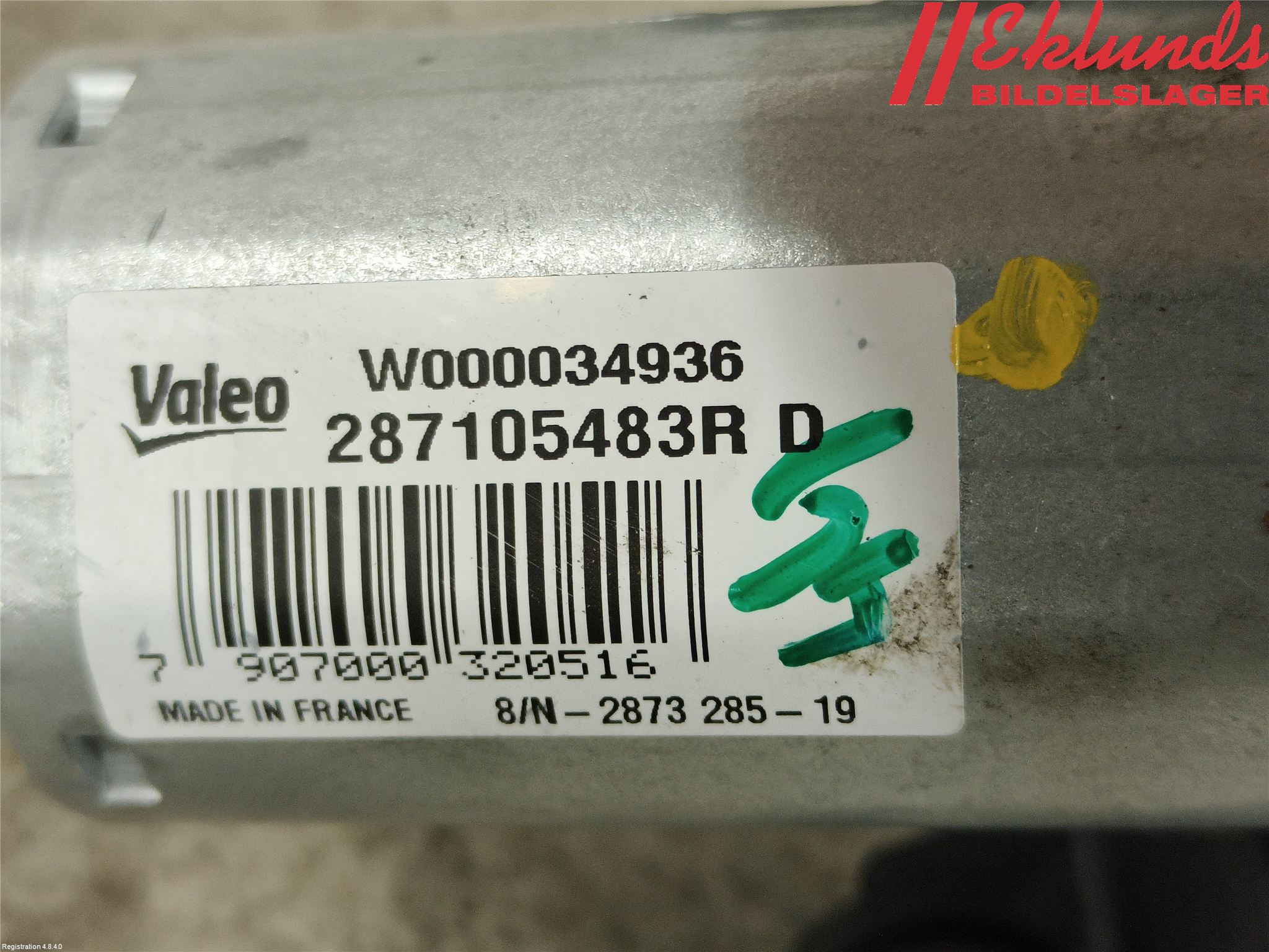 Renault CAPTUR 13-19 Torkarmotor Baklucka