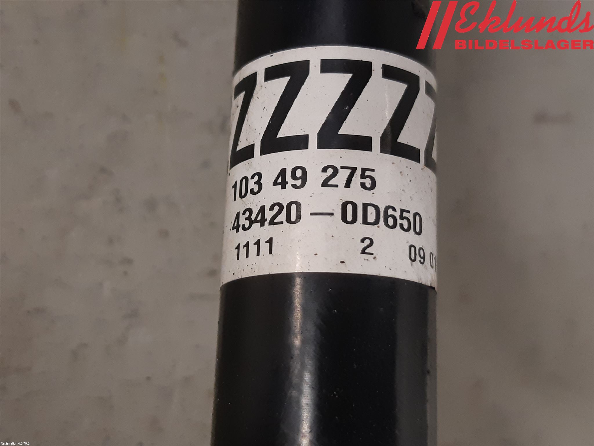 Toyota YARIS XP130 15-20 Drivaxel Fram Vänster