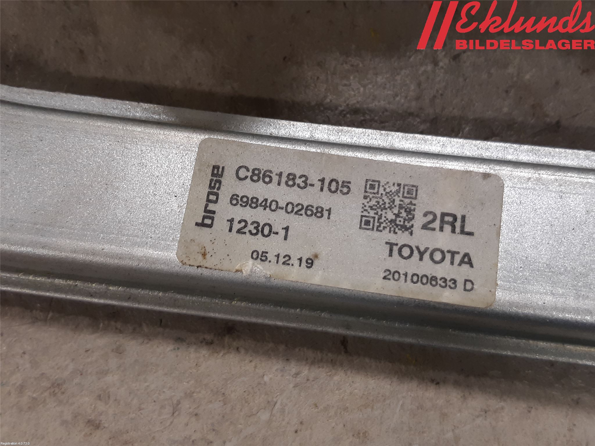 Toyota COROLLA 19- Fönsterhiss El Kompl