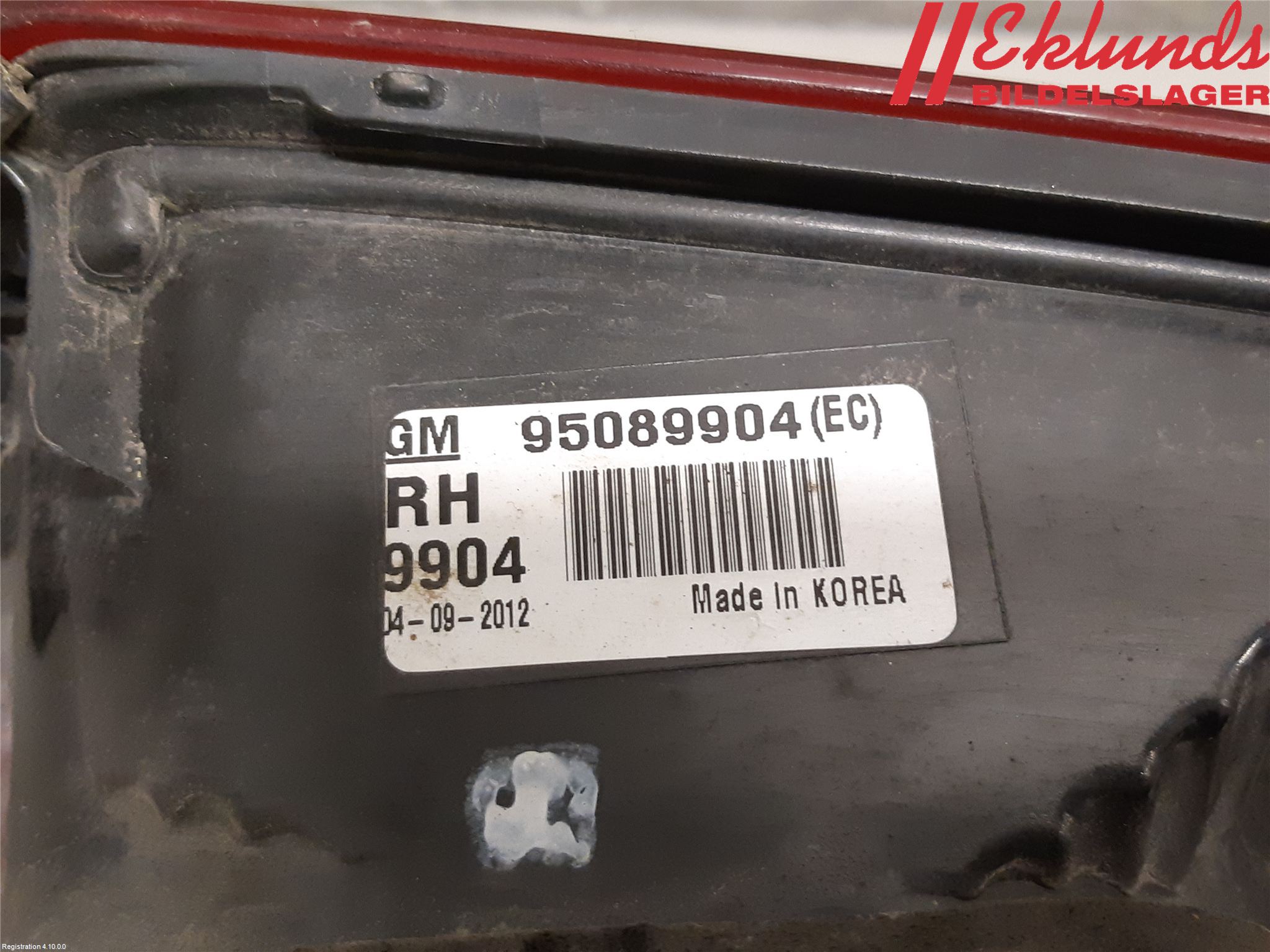 GM CHEVROLET CRUZE Bakljus Lucka Hö