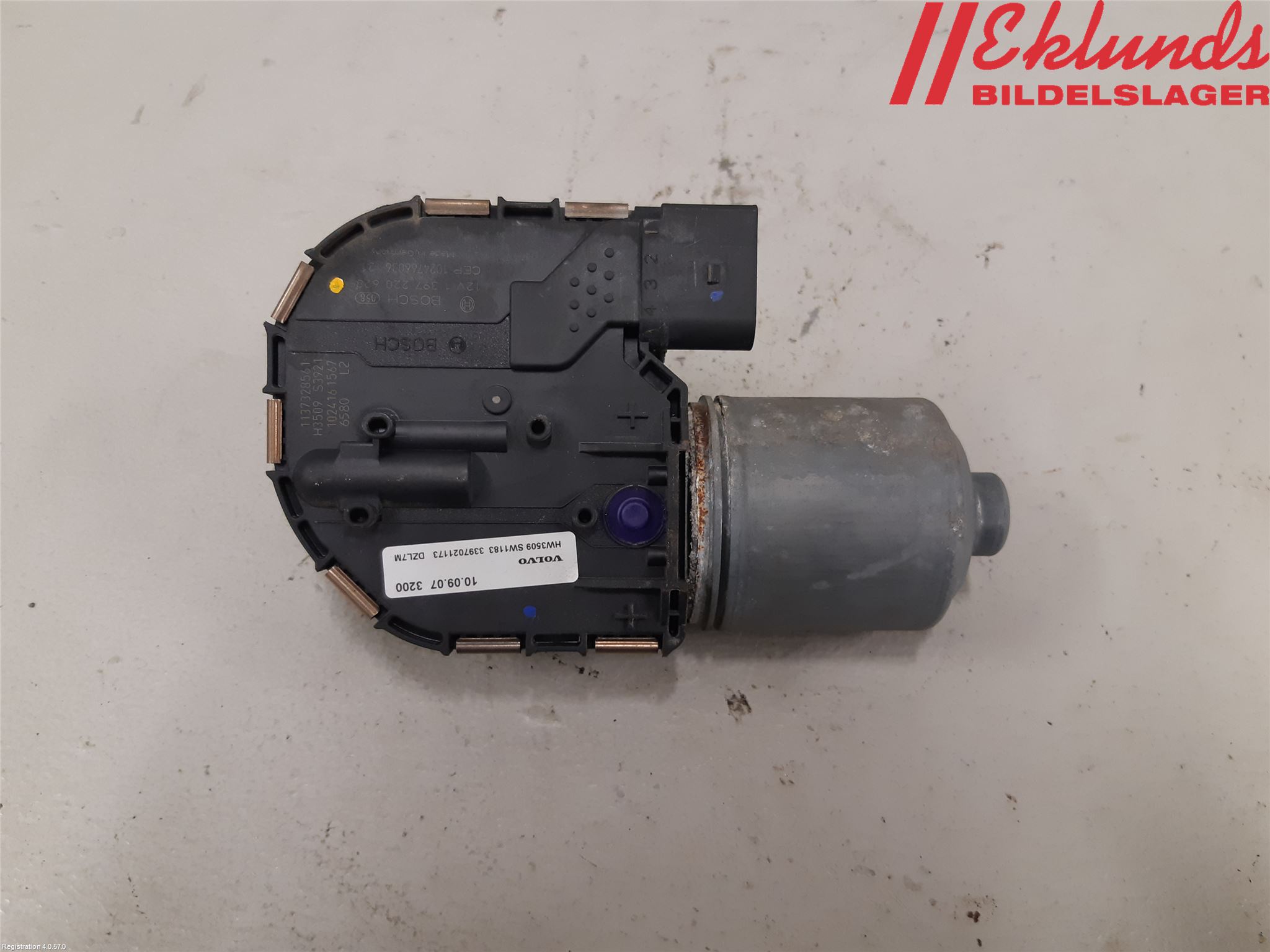 Volvo S60 11-13 Torkarmotor Vindruta
