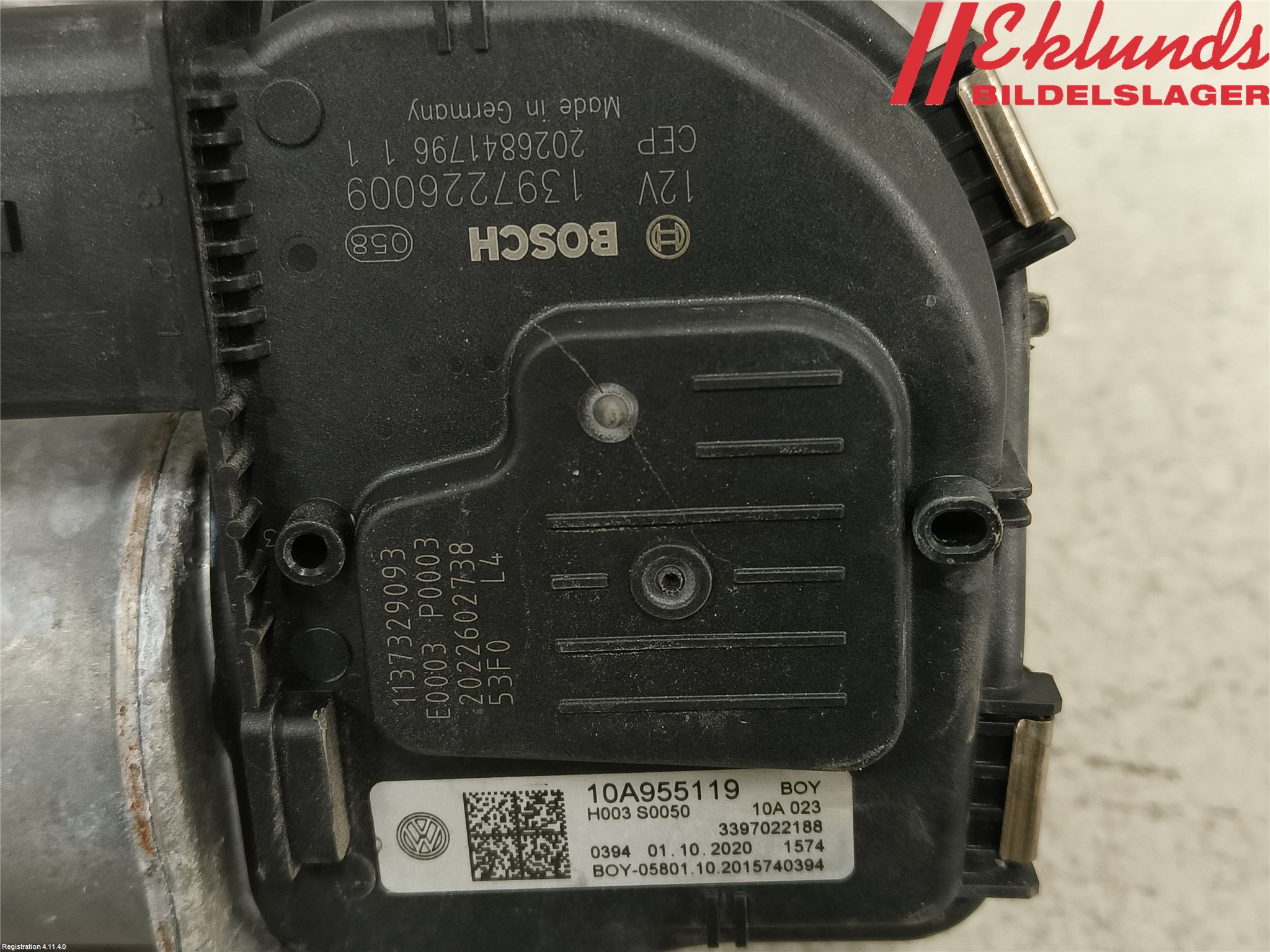 Volkswagen VW ID.3 21- Torkarmotor Vindruta