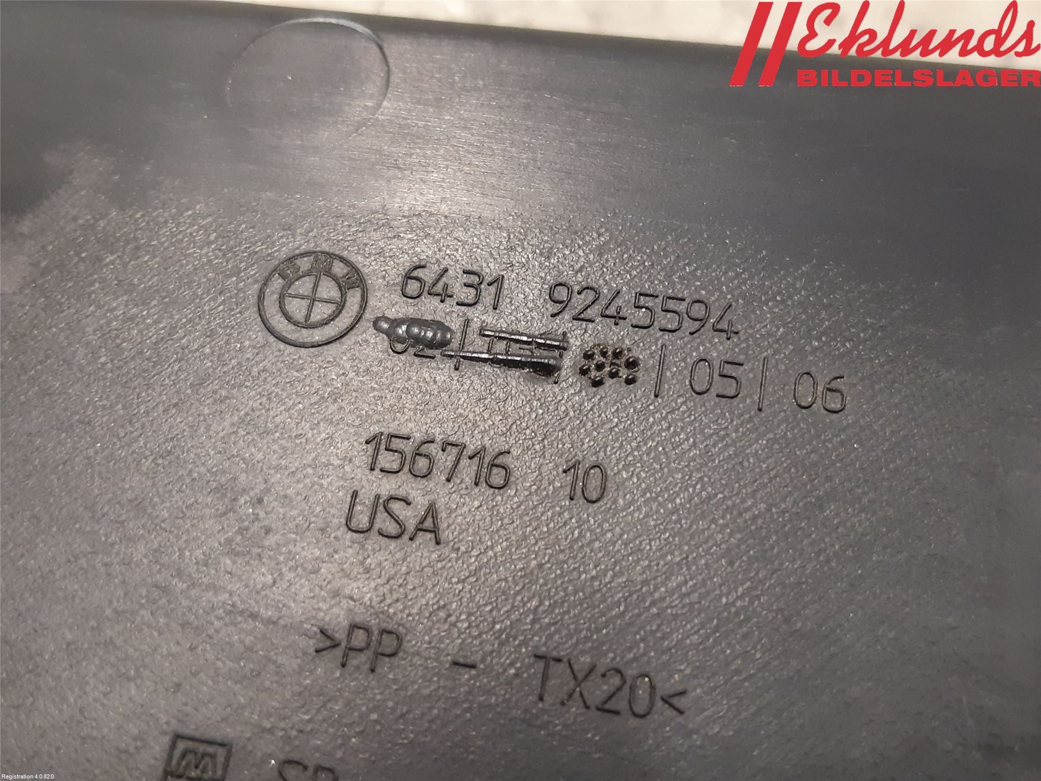 BMW X6 F16 14-19 Torpedplåt-Torpedplast
