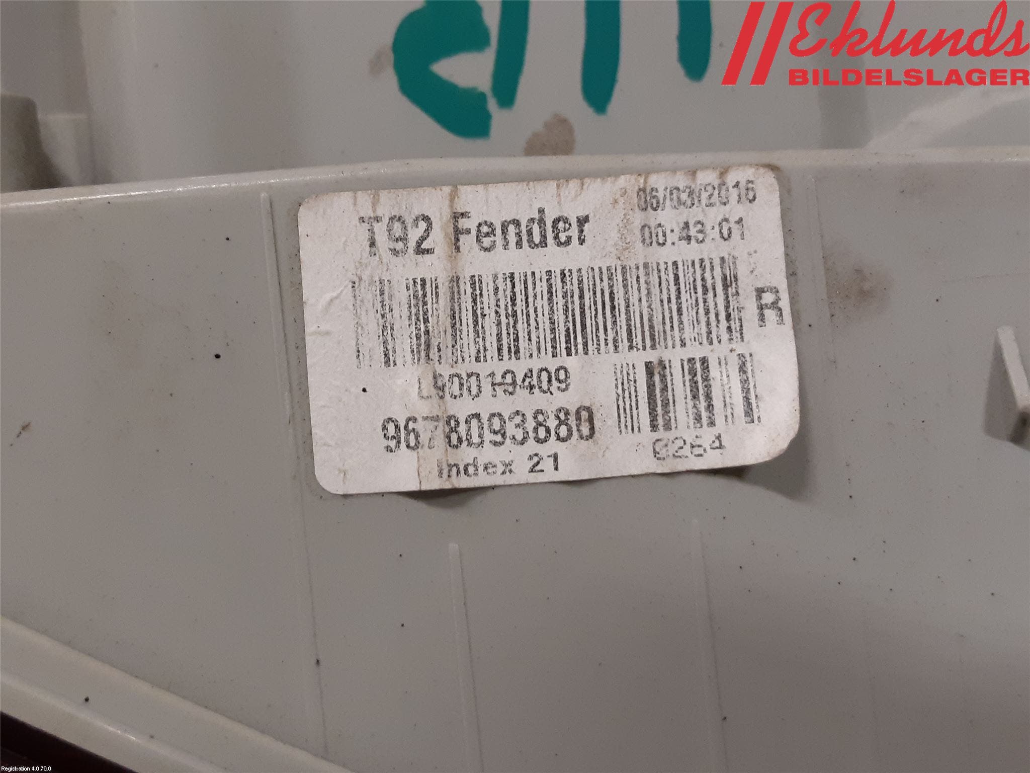 Peugeot 308 14-21 Bakljus Höger