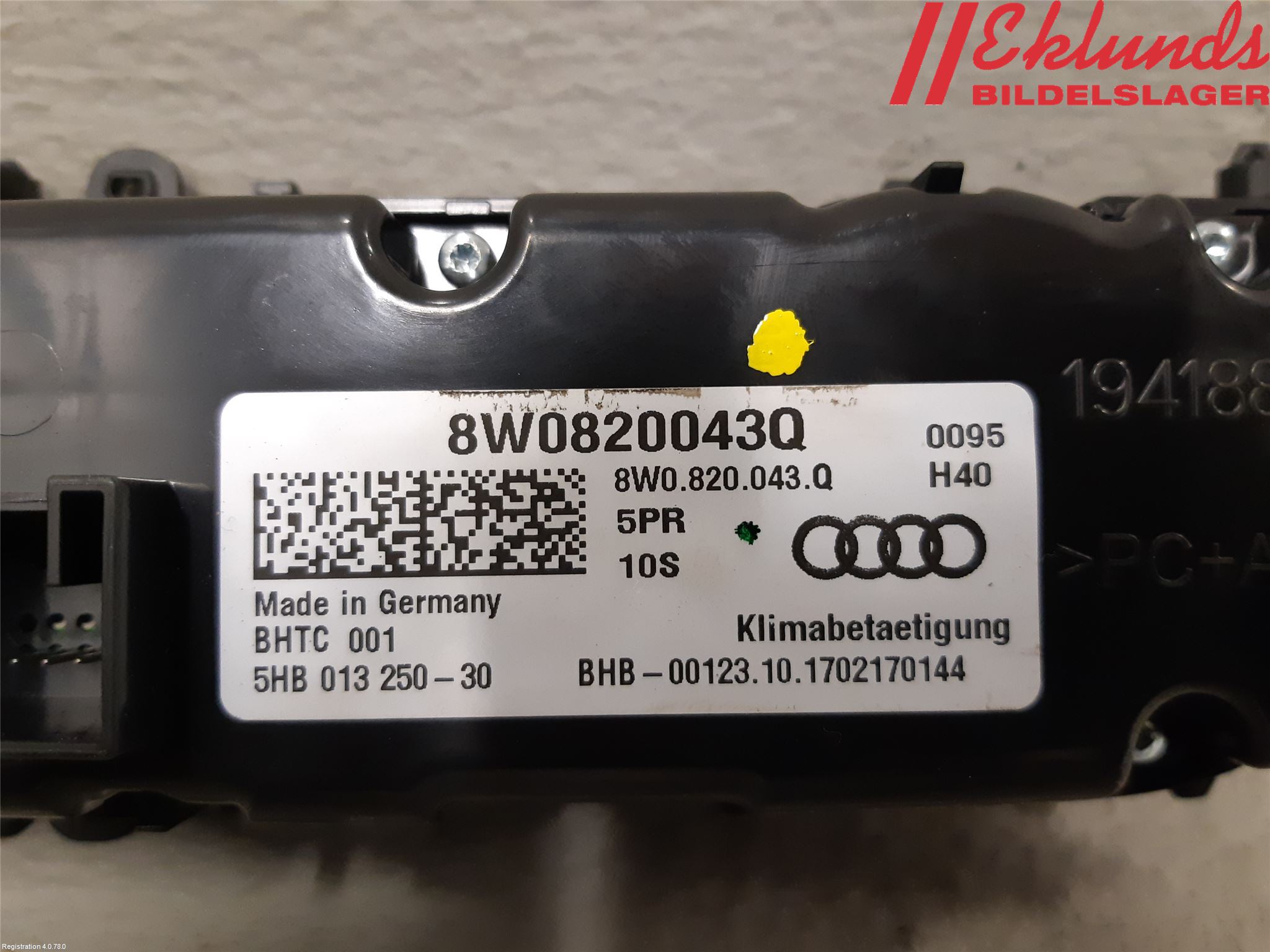 Audi A4/S4 B9 16-19 Ac Styrenhet Ac Manöveren