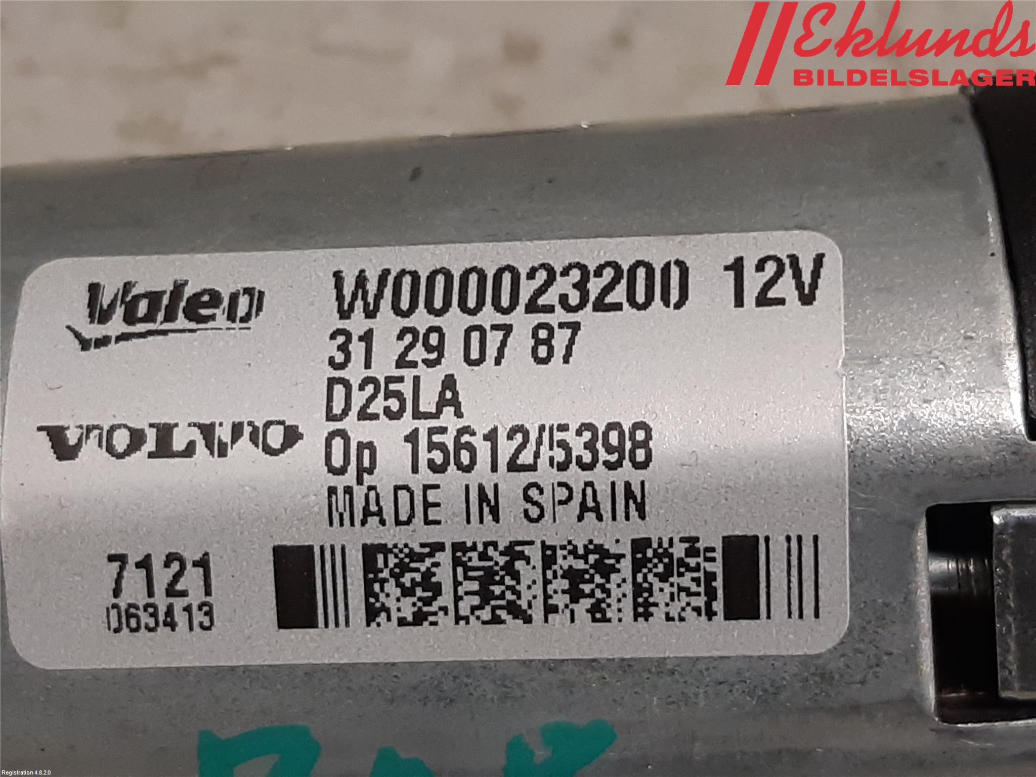 Volvo V70 08-13 Torkarmotor Baklucka